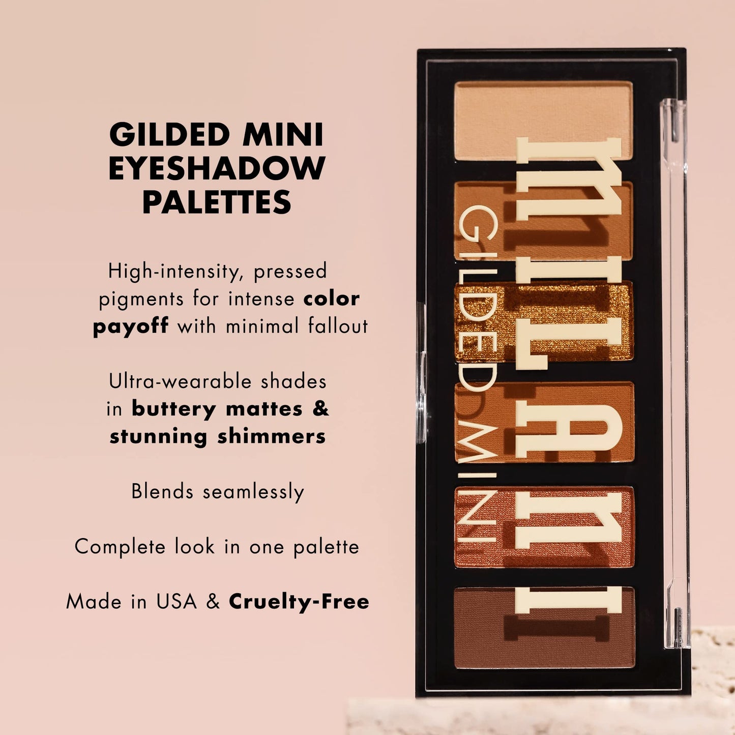 Milani Gilded Mini Eyeshadow Palette with 6 Matte & Shimmer Hues - Champagne Problems