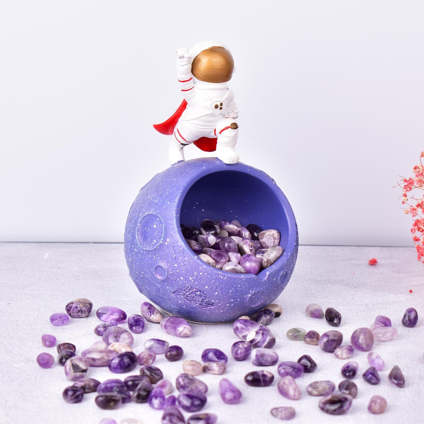 SigMntun Polished Amethyst Crystals - 0.5" 10 oz Handpicked Natural Tumbled Gemstones Rocks, Pebbles for Reiki, Chakra, Healing Home Decor