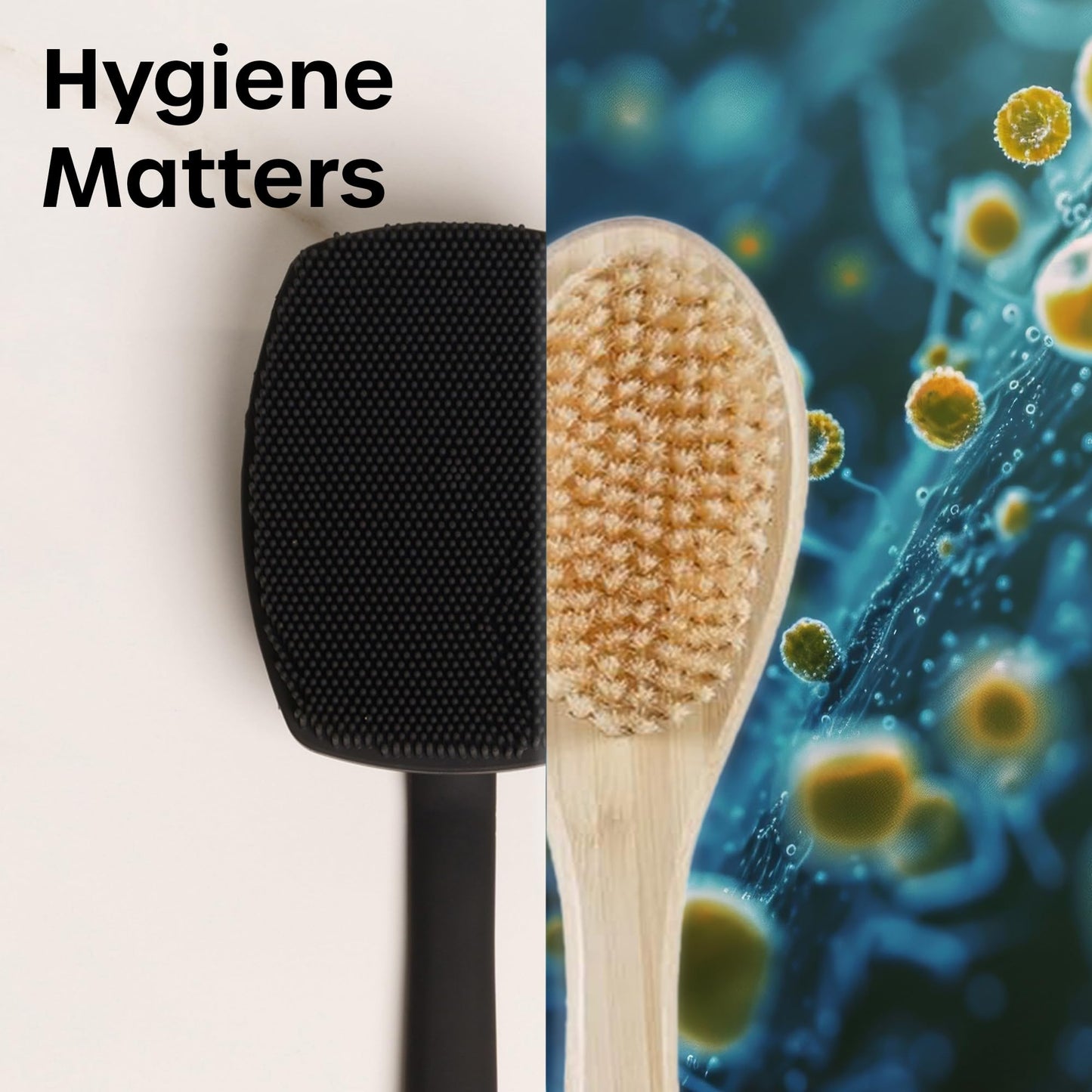 The Man Silicone Face Scrubber for Men - Gentle Exfoliator Face Massager - Removes Dead & Dry Skin - Facial Cleansing Brush (Back Scrubber)