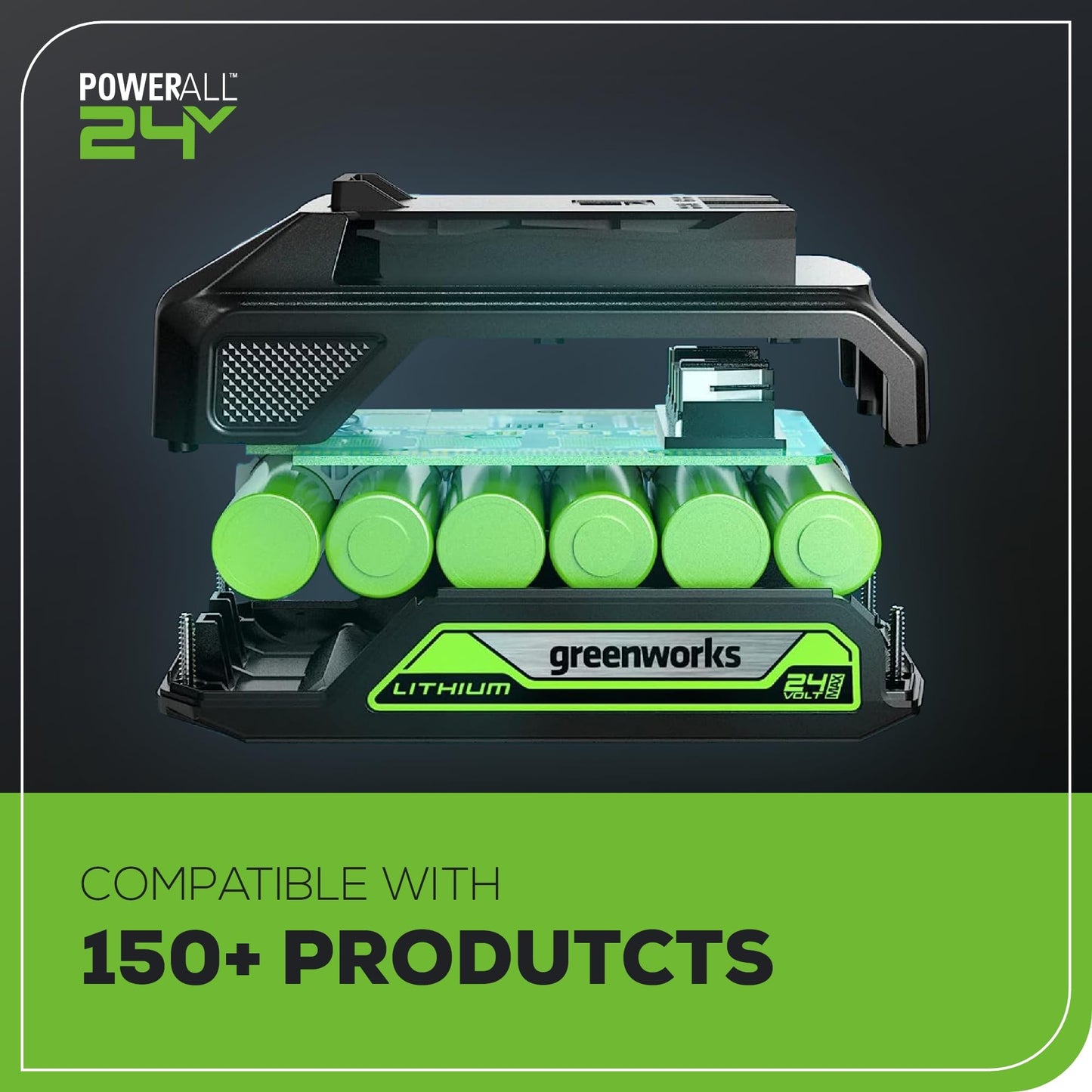 Greenworks 24V Brushless Small Circular Saw,4-1/2" Compact Circular Saw, 6500 RPM Mini Circular Saw,2.0Ah Battery and Compact Charger Included