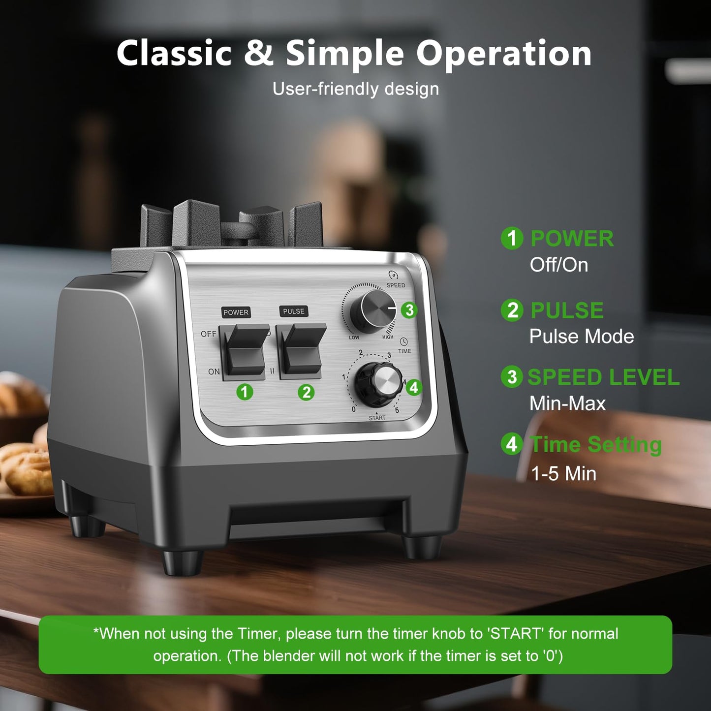 1800W Blender for Smoothies 70 oz Large Capacity Countertop Blenders with 20 oz Grinding Cup - 28000RPM High Speed Kitchen Blender for Ice Crushing, Frozen Drinks, Milkshakes & Puree