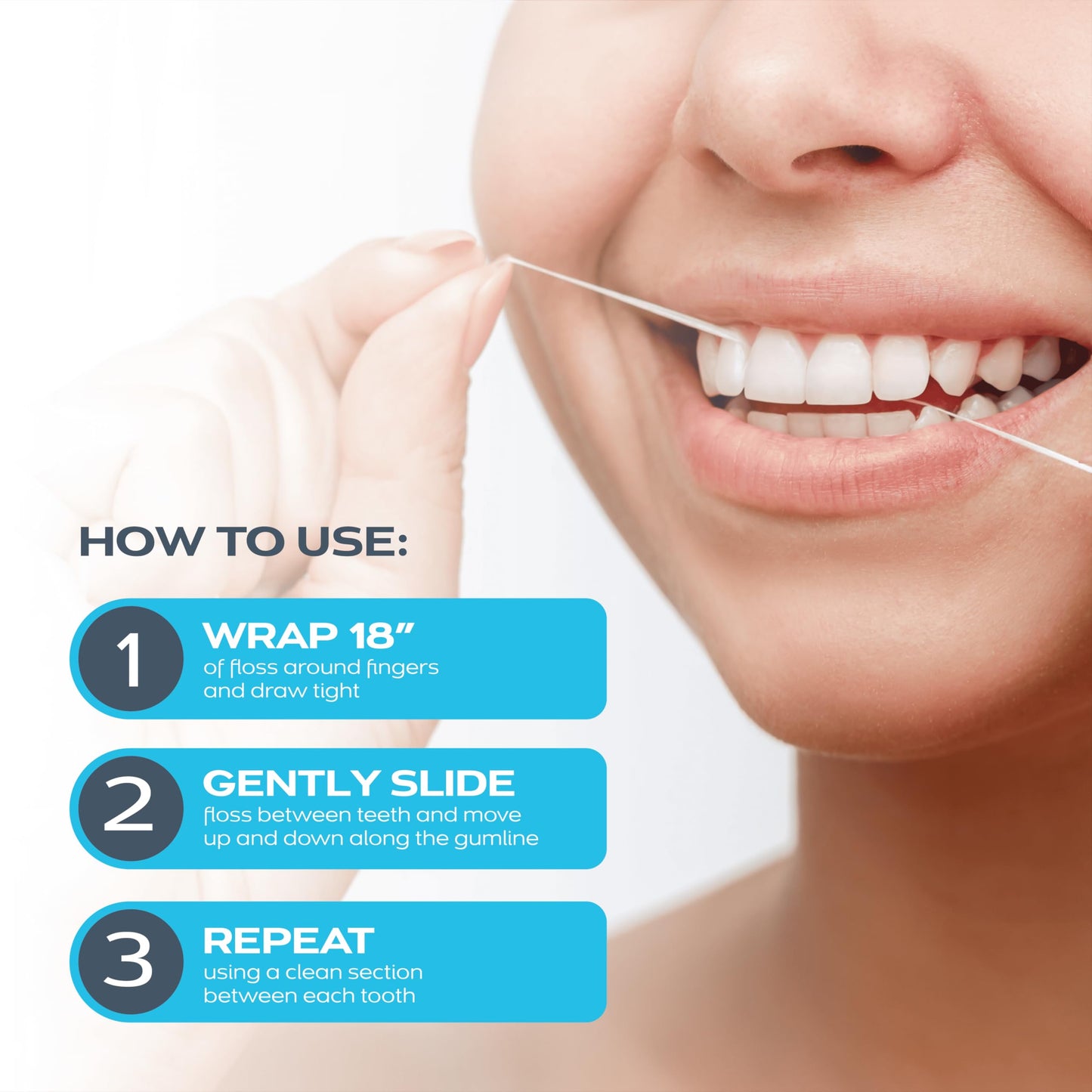 DrTung's Smart Floss - Natural Floss, PTFE & PFAS Free Floss, Gentle on Gums, Expands & Stretches, BPA Free Floss - Natural Dental Floss Cardamom Flavor (Pack of 6)