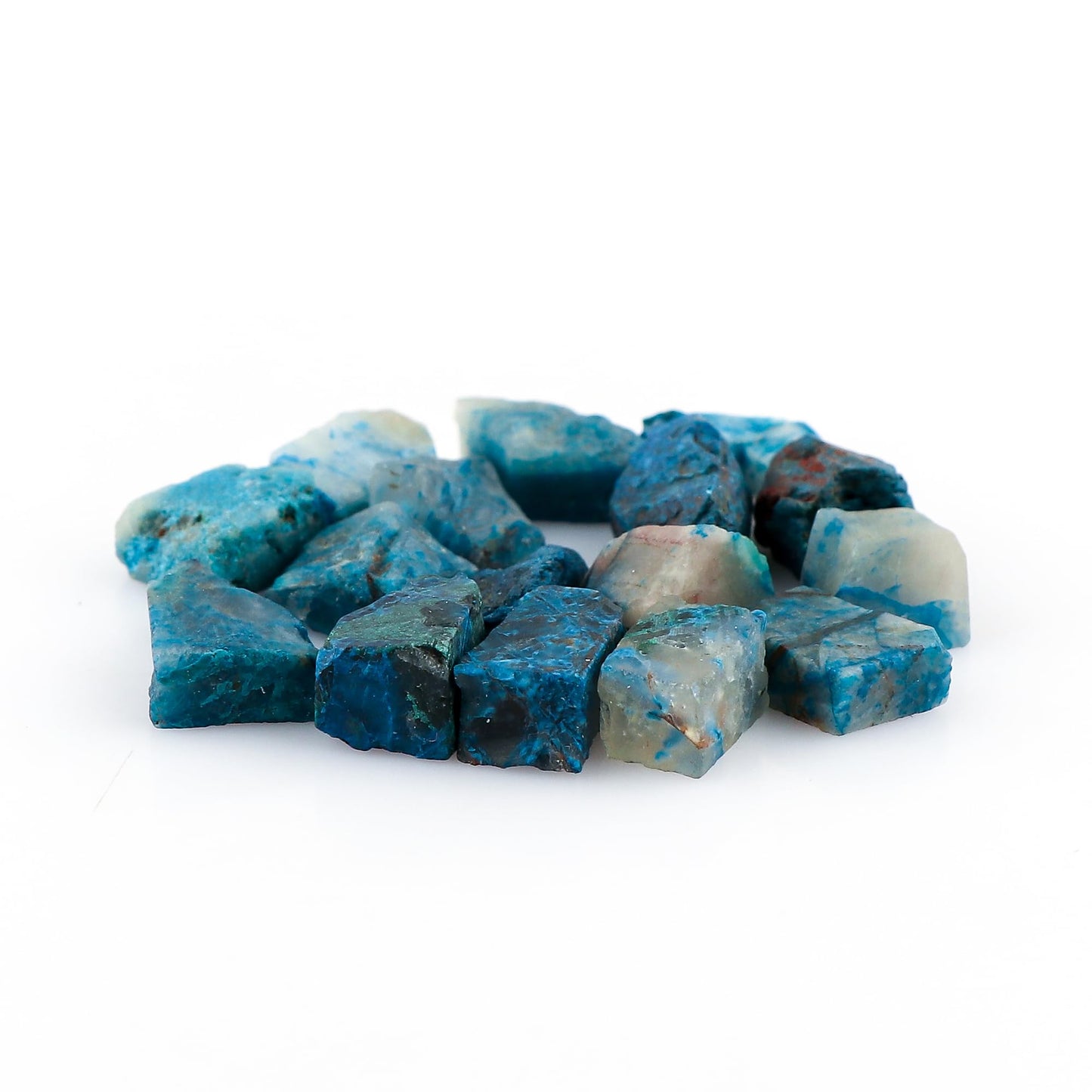 CRYSTALIS 100cts Natural Chrysocolla Raw Crystals, Loose Gemstone Wholesale Bulk Rough Jewelry Making Supply, Chakra And Healing Stones, Wire Wrapping, DIY, Tumbling, Gem Collection, 10+ pcs