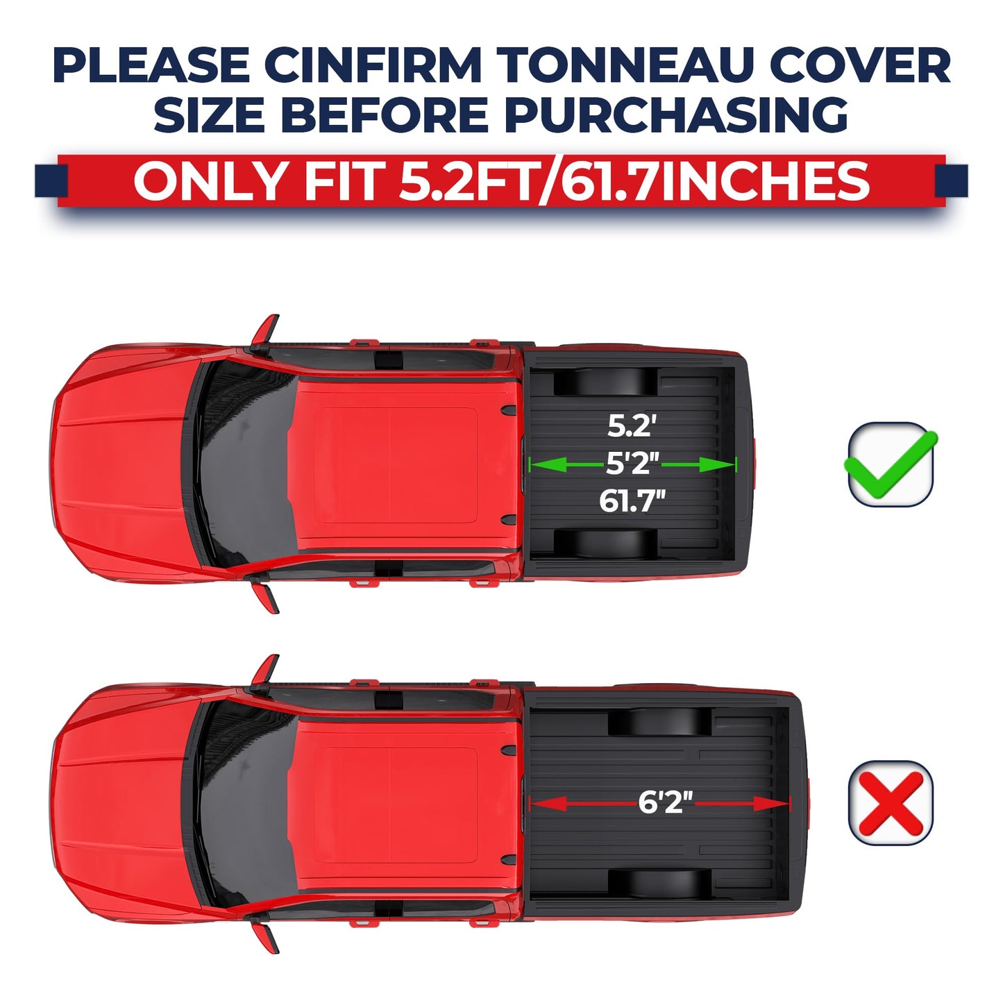 MOSTPLUS 5.5FT Quad Fold Soft Truck Bed Tonneau Cover On Top Compatible for Ford F150 2015-2025 2026 F-150 Bed Fourth Fold Styleside Bed Cover 67Inch