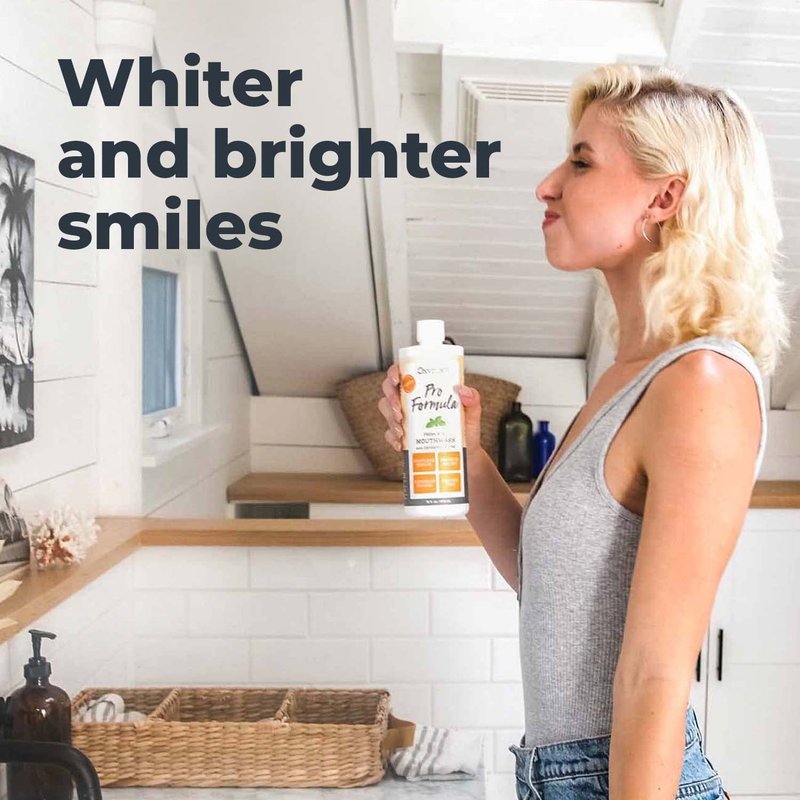 Oxyfresh Pro Formula Fresh Mint Mouthwash – Patented Zinc Mouthrinse for Fresh Breath, Healthy Gums & Bad Breath Treatment for Adults - Dye, Fluoride & Alcohol Free (1 Gallon)