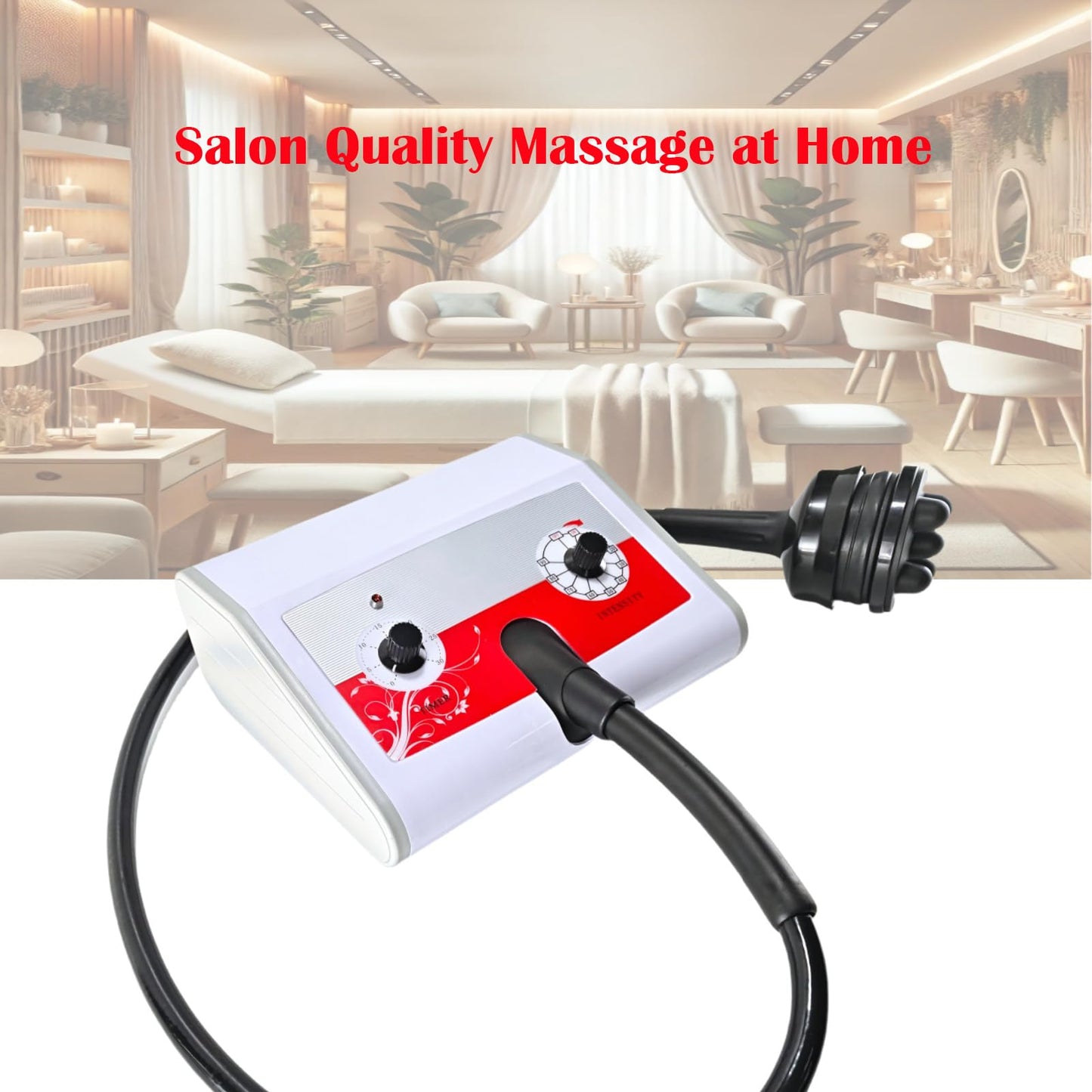 NETTITO Cellulite Massager Electric Vibrating Professional – with 5 Interchangeable Heads, Deep Tissue Relief, Muscle Relaxation, Durable Design for Salon & Home Use
