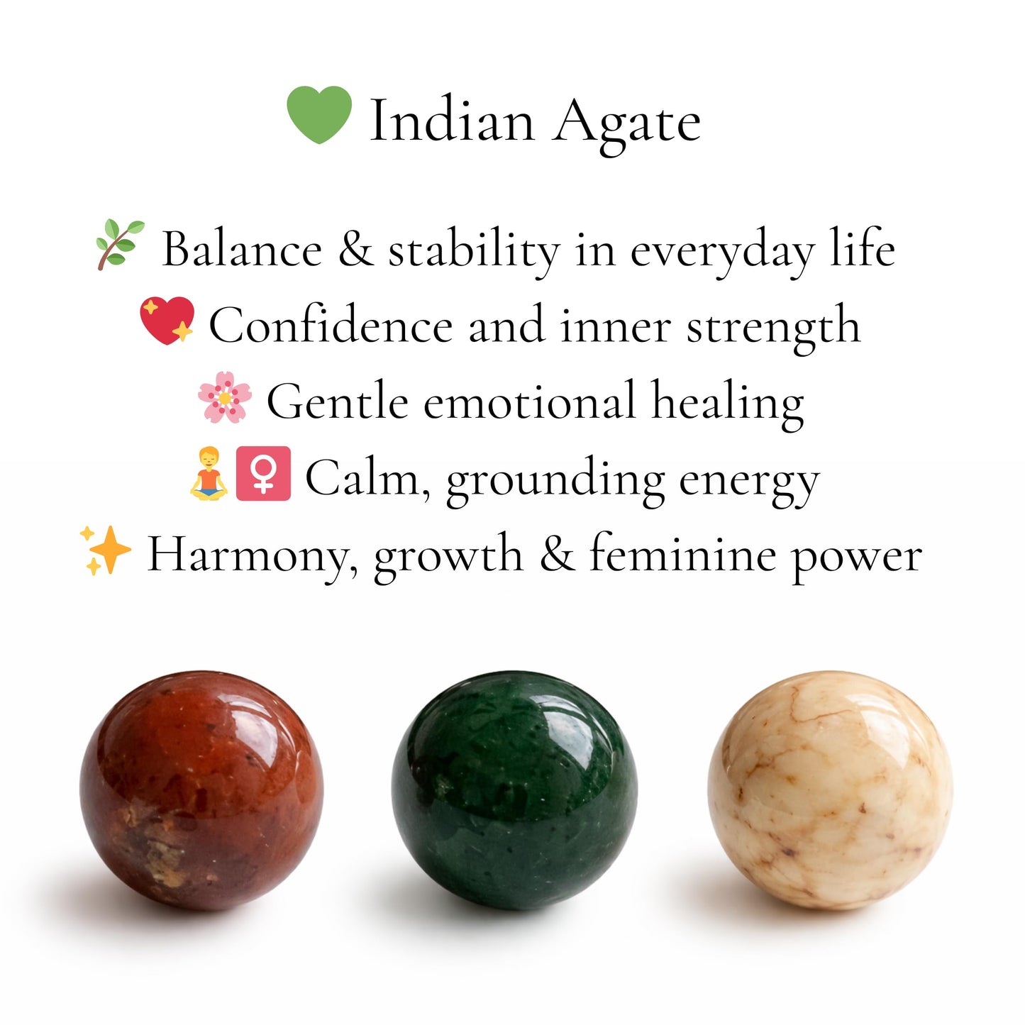TEJO Natural Stone Beaded Bracelet – Handmade Energy Healing Bracelet for Men & Women, Yoga Chakra Jewelry Gift (Indian Agate Natural Stone Bracelet – for Women, 6.5 inches)