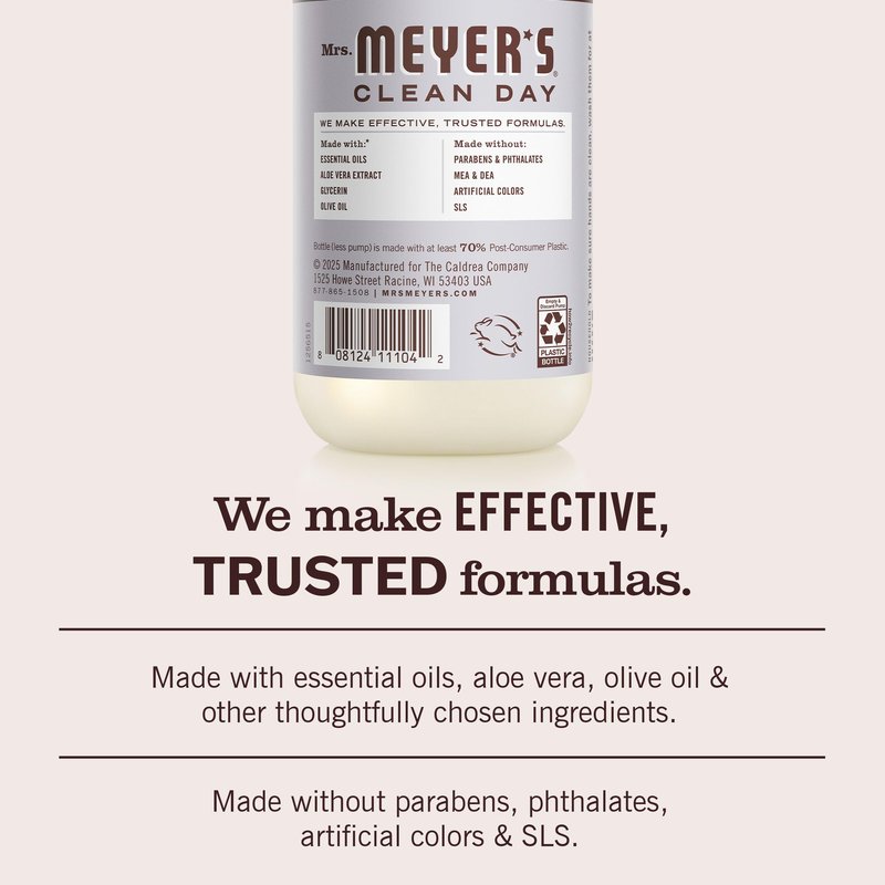 MRS. MEYER'S CLEAN DAY Hand Soap, Lavender Scent, 12.5 Fl Oz Bottle