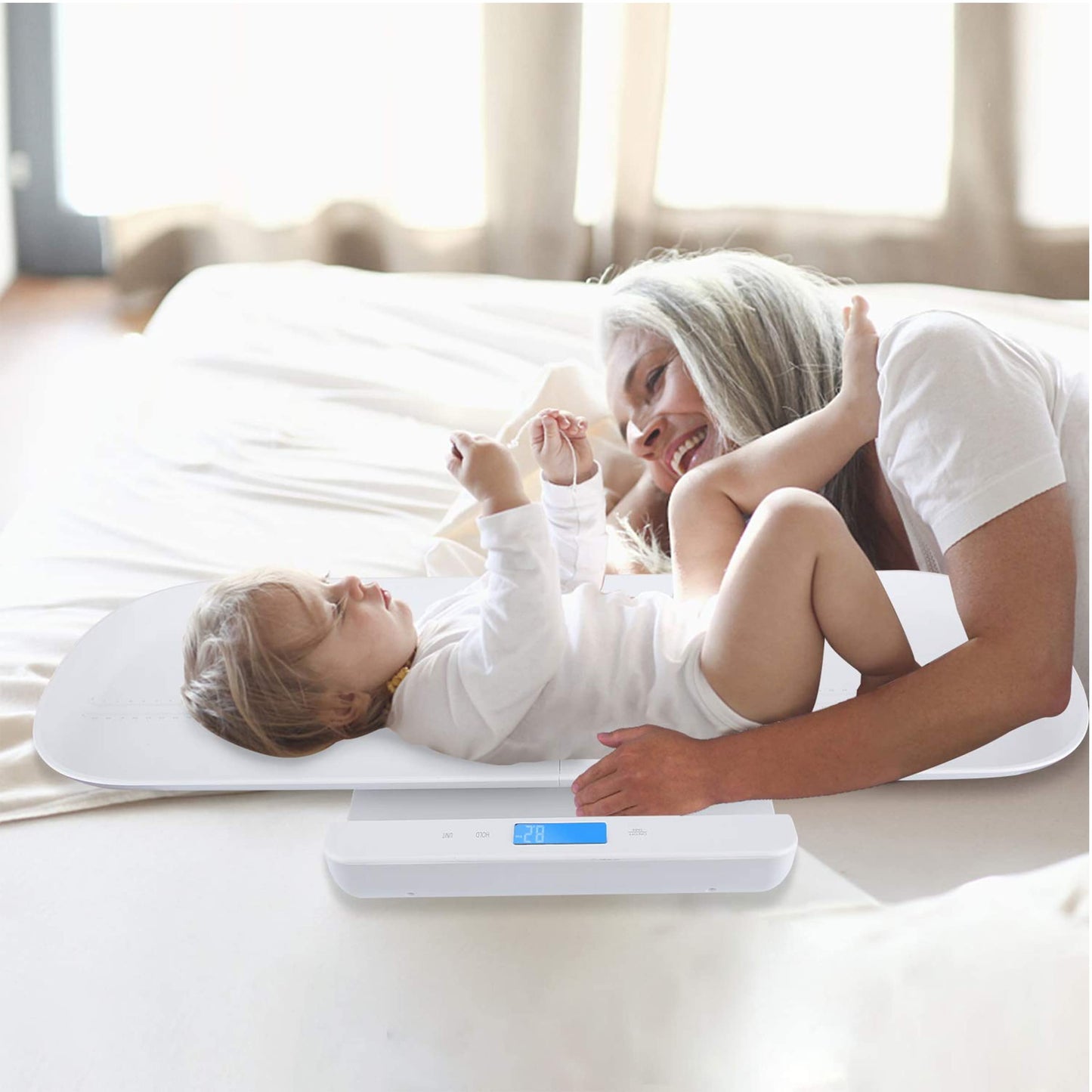 MEKBOK Baby Scale,Multifunctional Baby Weight Scale, Baby Scale, Pet Scale for Puppy,Multi-Function pet and Baby Scale with 4 Measurement Modes, Newborn Precise Pediatric Scale (28 inches)