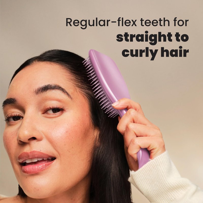 Tangle Teezer Chrome Ultimate Detangler Brush for Wet & Dry Hair, Eliminates Knots & Reduces Breakage for Straight to Curly Hair Types, Mauve