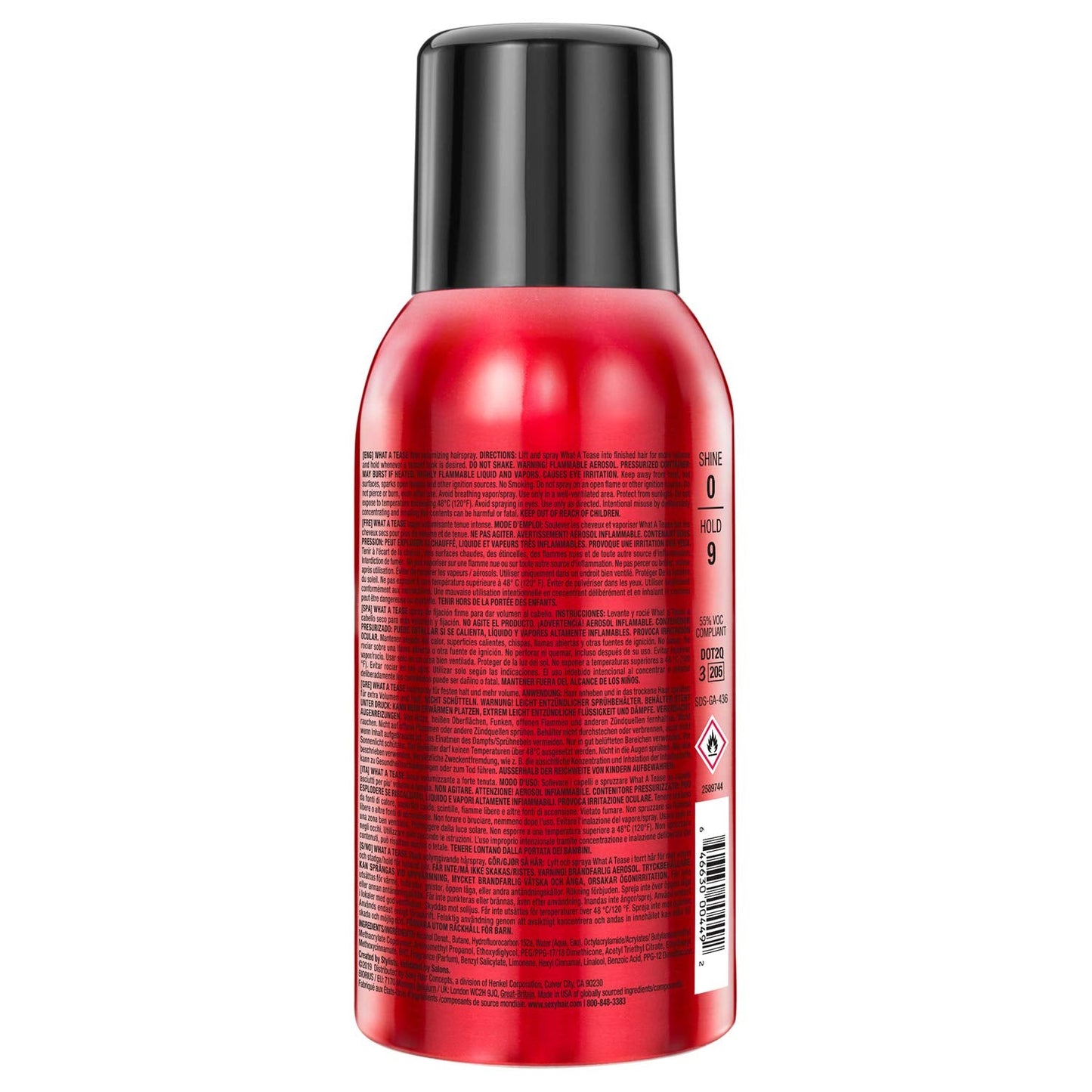 SexyHair Big What A Tease Backcomb in a Bottle Firm Volumizing Hairspray| Up to 72 Hour Humidity Resistance | All Hair Types, 4.2 Fl Oz (Pack of 1)