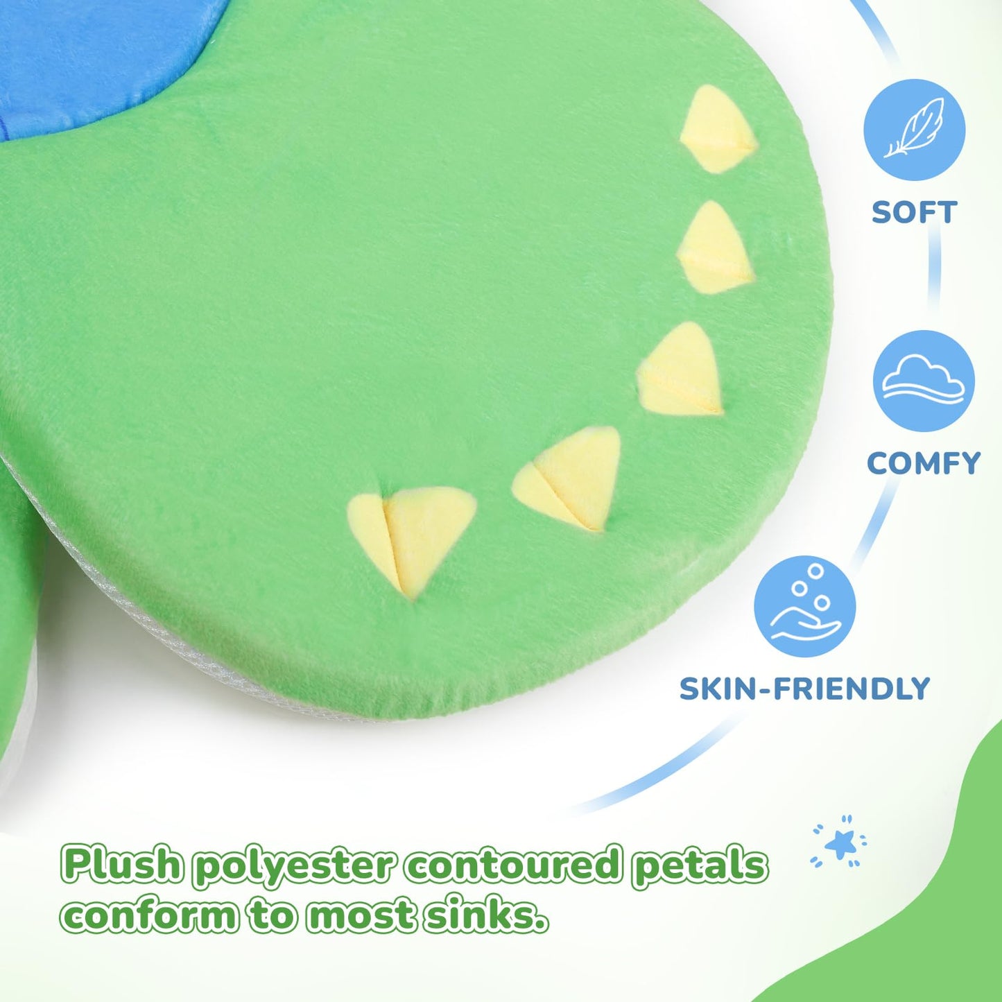 YooxArmor Baby Bath Pad for Infant Bathtub Sink, Non-Slip Flower Bathtub for Infants 0-6 Months, Soft Baby Sink Bath Cushion for Babies Bath Time, Newborns Bath Essentials Must Haves-Turtle