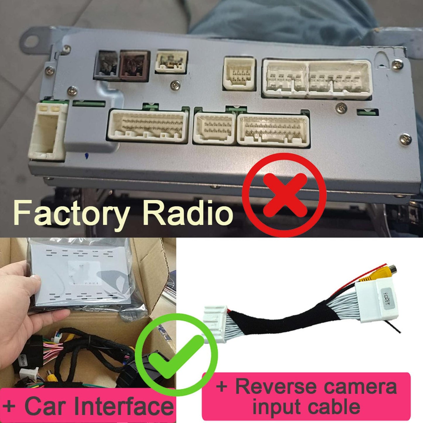 Round Rear View Camera System 360 Degree Panoramic Bird View Universal Fit for Most Cars with AI Detection and Recording