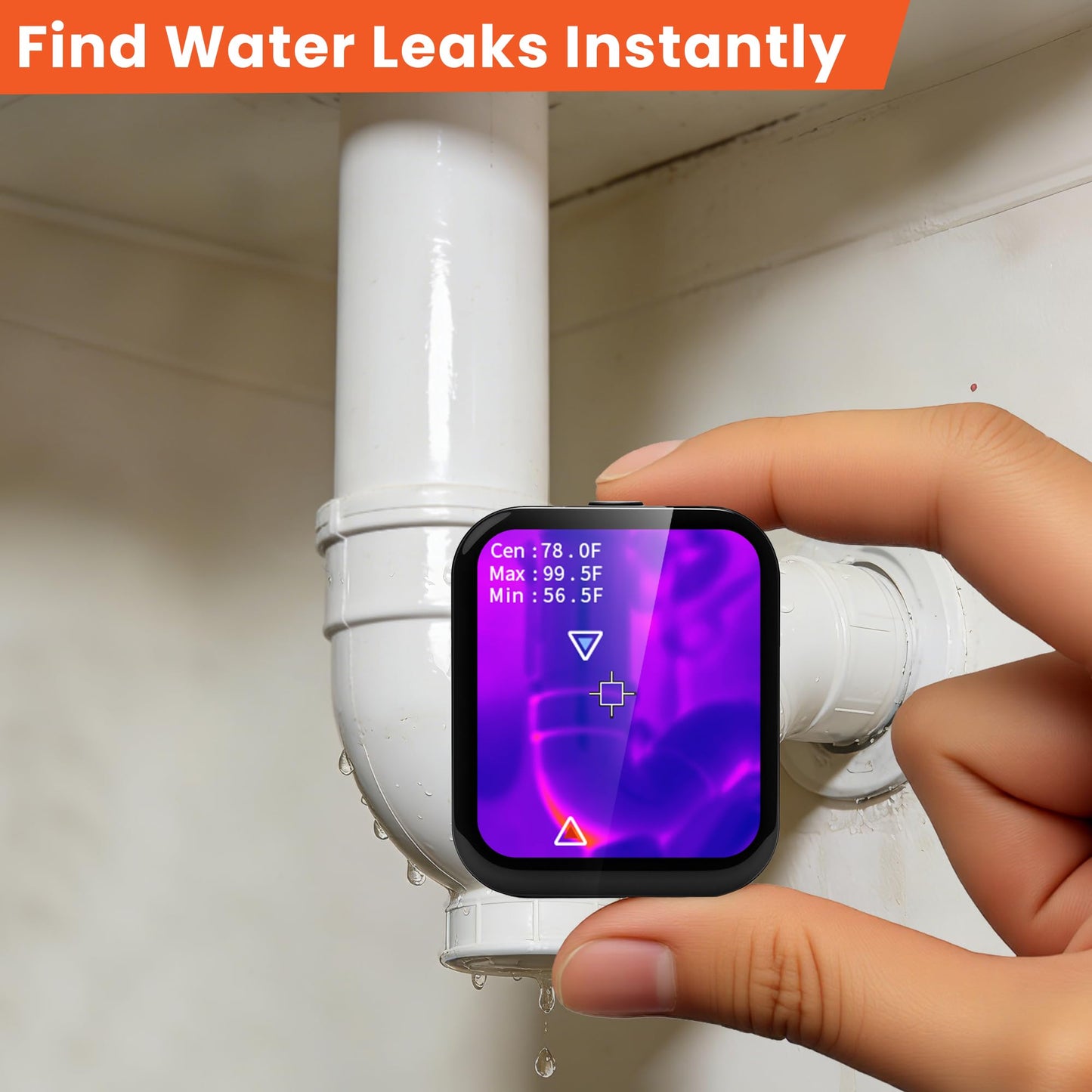 Small Thermal Imaging Camera for Beginner – Mini Thermal Imager for Home Inspection, Infrared Hidden Camera Detector Gadget 80×60 IR Resolution