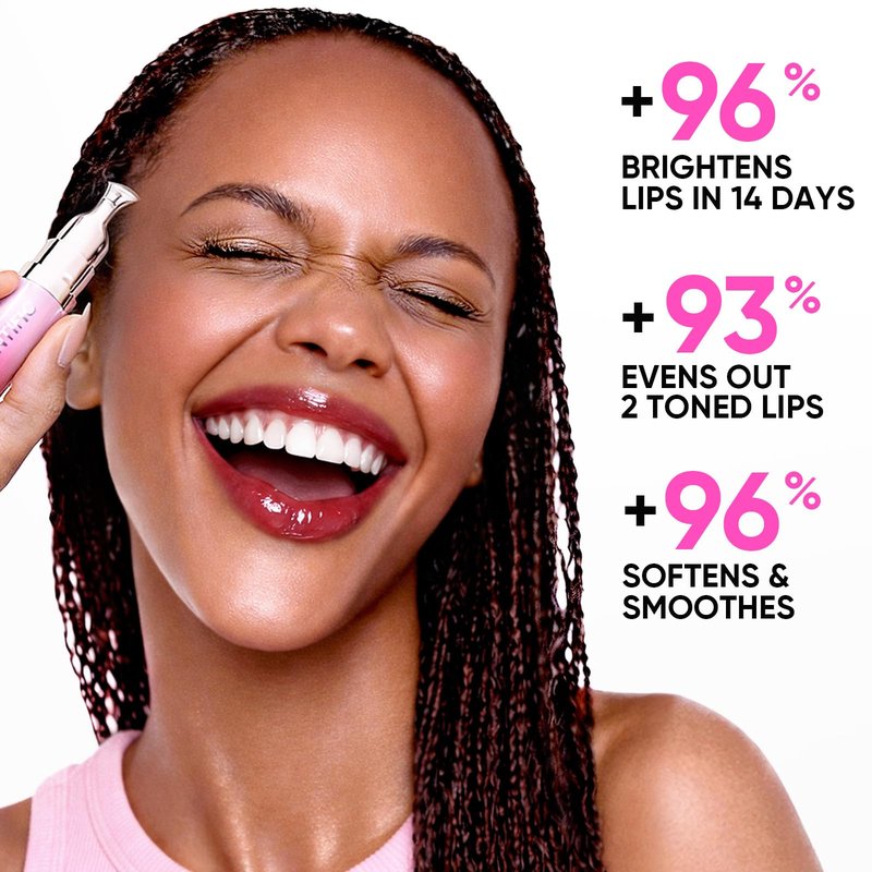 SKINTIFIC Peptide Brightening Lip Serum(01U Baby Pink-Update), Hydrating & Plumping Tinted Lip Gloss, Moisturizing Lip Balm with Polypeptides & Squalane for Glossy Sheer, Less Sweet