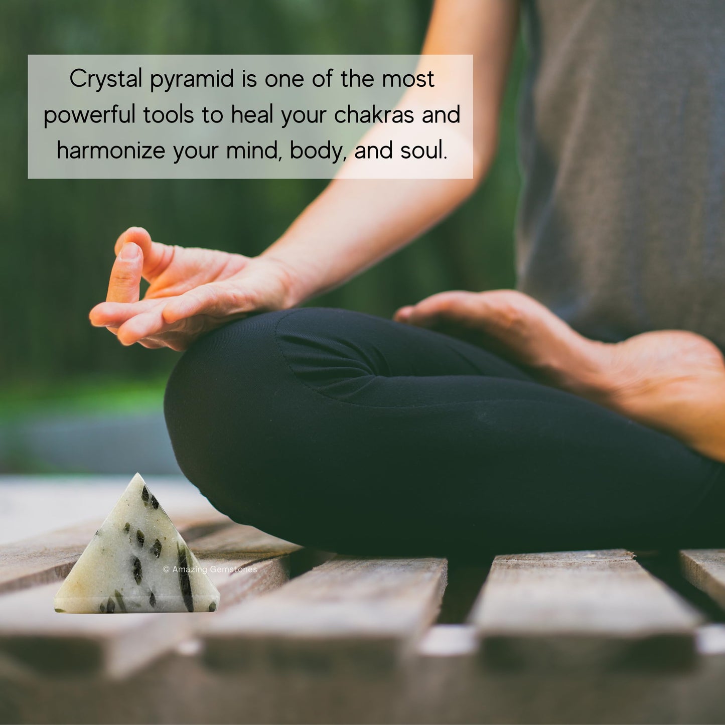 Amazing Gemstone Green Tourmaline in Quartz Pyramid Crystal Healing Stones - 1.5" Great Pyramid Figurine of Natural Stone Pyramid for Meditation, Reiki, Chakra Balancing and Crystal Pyramids Grid