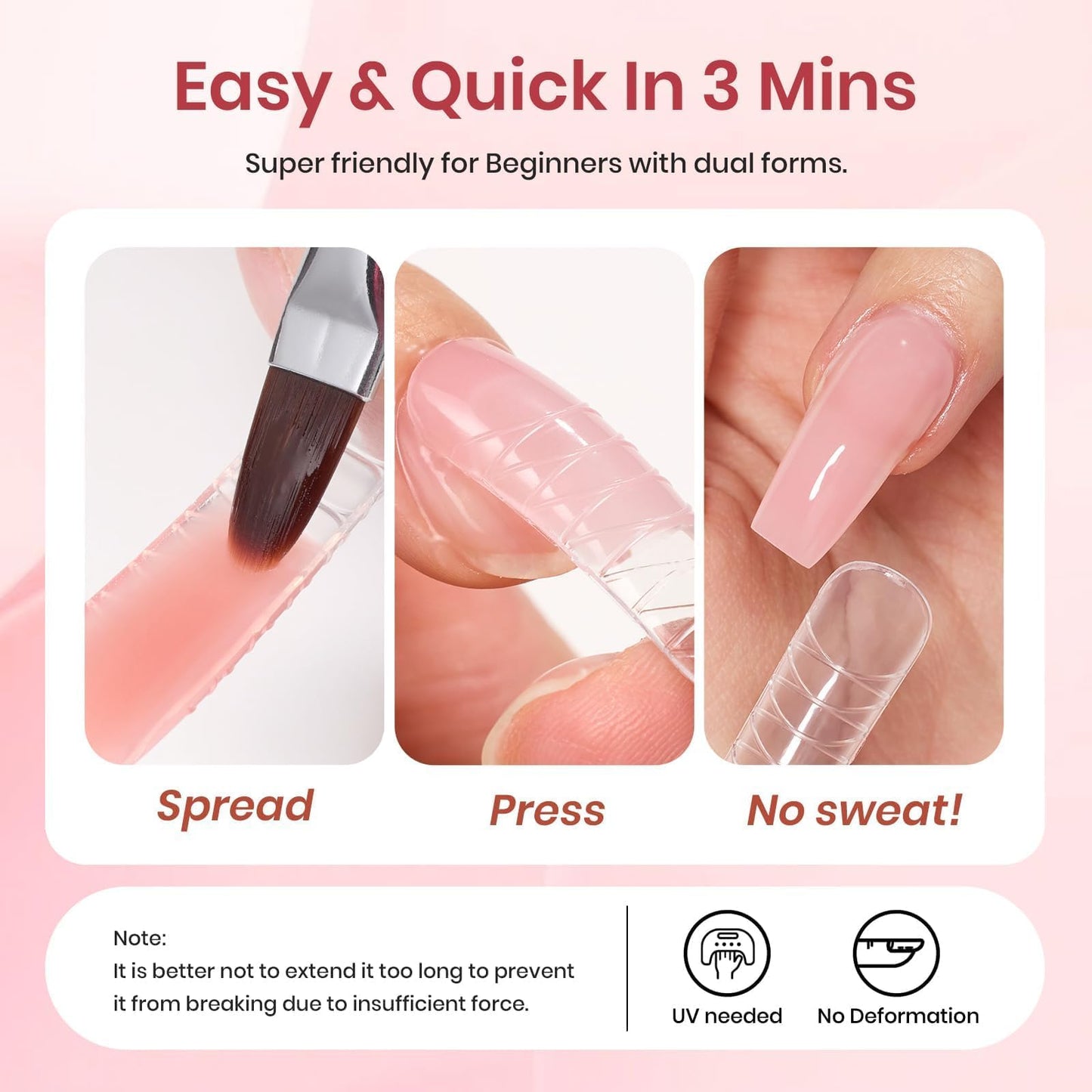 Beetles 30 Colors Poly Extension Gel Nail Kit With U V Lamp Nude Pink Glitter Poly Nail Gel Starter Kit All In One With Nail Art Accessories Manicure DIY Home Salon Gift for Women Girls