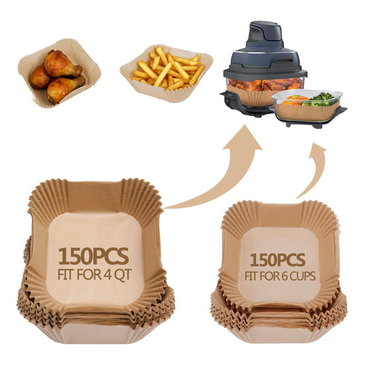 300PCS Air Fryer Liners disposable for Ninja Crispi,Air Fryer Accessories for Ninja Crispi 4-in-1 Portable Glass Cooking System,Ninja Crispi Containers