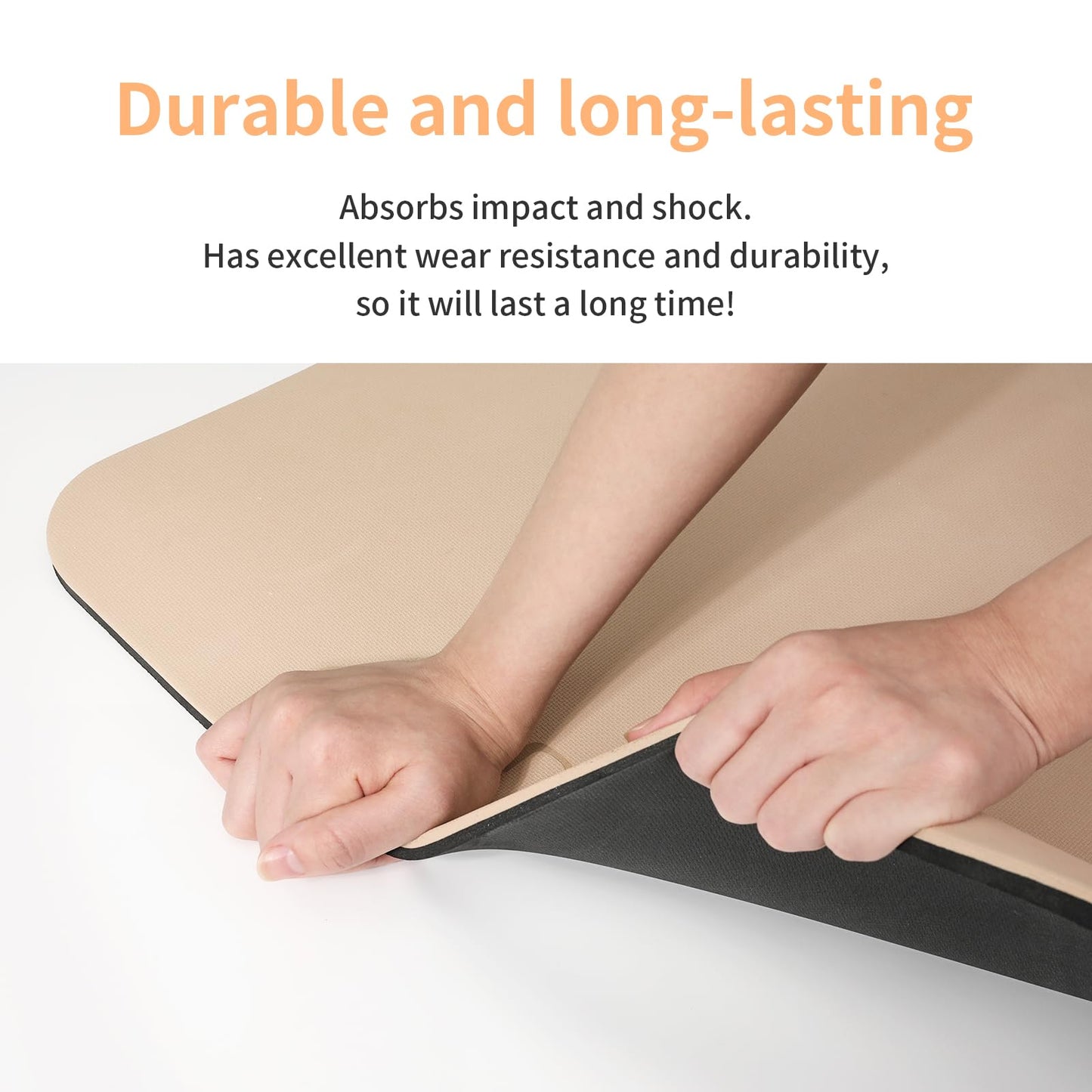 PAIDU Yoga Mat Non Slip Anti-tear,extra thick-2/5 inch（10MM）High Resiliency Professional POE Yoga Mats for Women Men Kids,72"x24"inch,Workout, Yoga, Pilates and Floor Exercise, with Carrier Strap