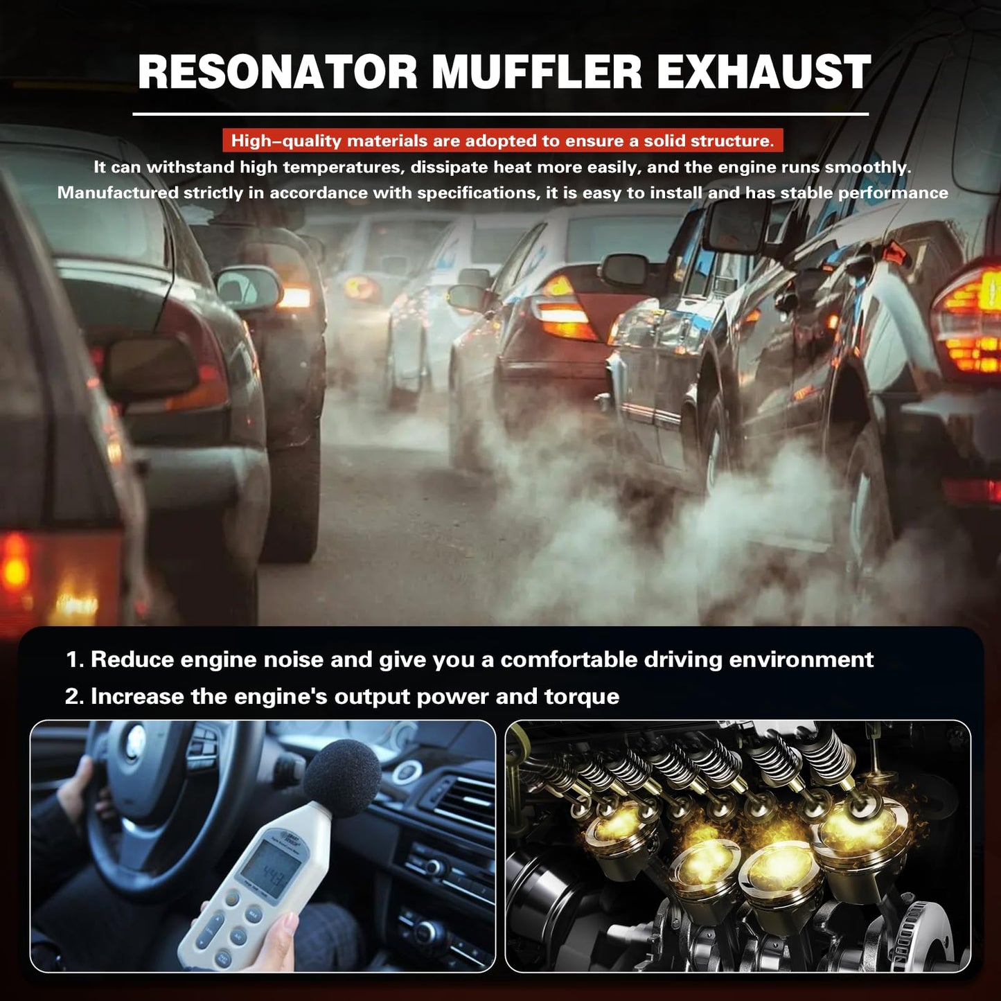 ZHRUIHAN Exhaust Resonator Muffler Pipe System Replacement kit Compatible with 2007 2008 2009 2010 Camry 2.4L，2010 2011 Camry 2.5L，Muffler and Tail Pipe，Repklace OE: 48341 53685
