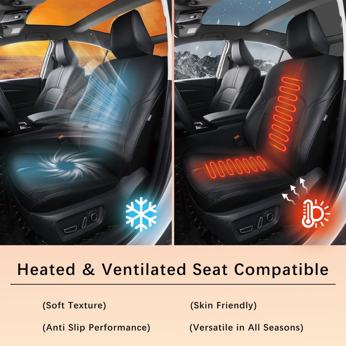 GOLYWIN Custom Fit Seat Covers for 2025-2026 Toyota Camry Hybrid LE SE & 2026 Nightshade - Full Set Premium Waterproof Faux Leather Car Seat Protectors (Pure Black)