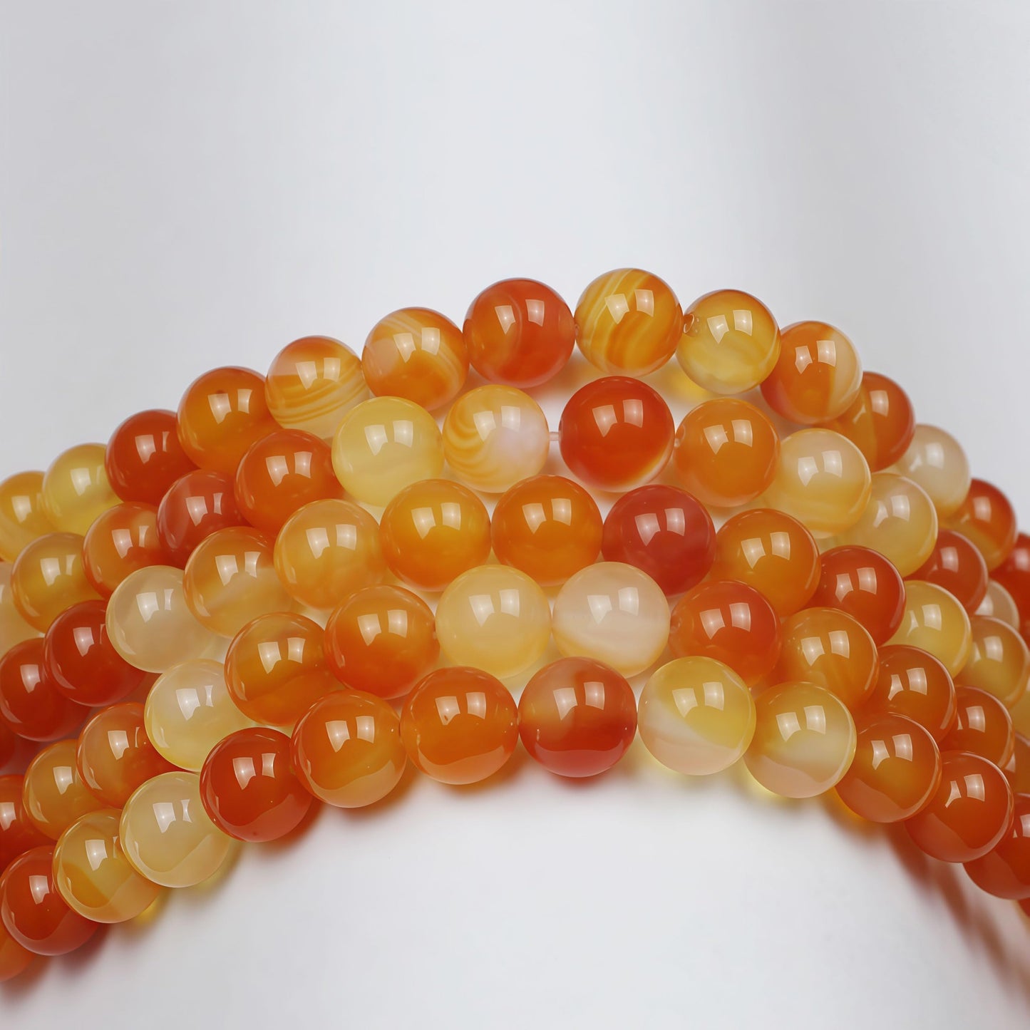 MJDCB 7A Round Natural Red Carnelian Gemstone Beads Stone Loose Beads for Necklace Bracelet Charms Jewelry Making 15" (6mm)