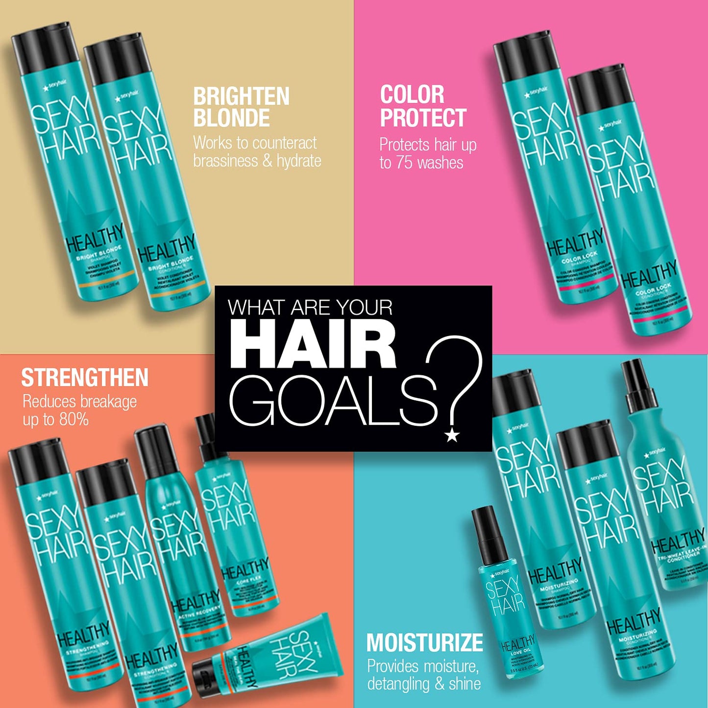 SexyHair Healthy Active Recovery Repairing Blow Dry Foam, 6.8 Oz | Up to 99% Breakage Reduction | Helps Repair | All Hair Types
