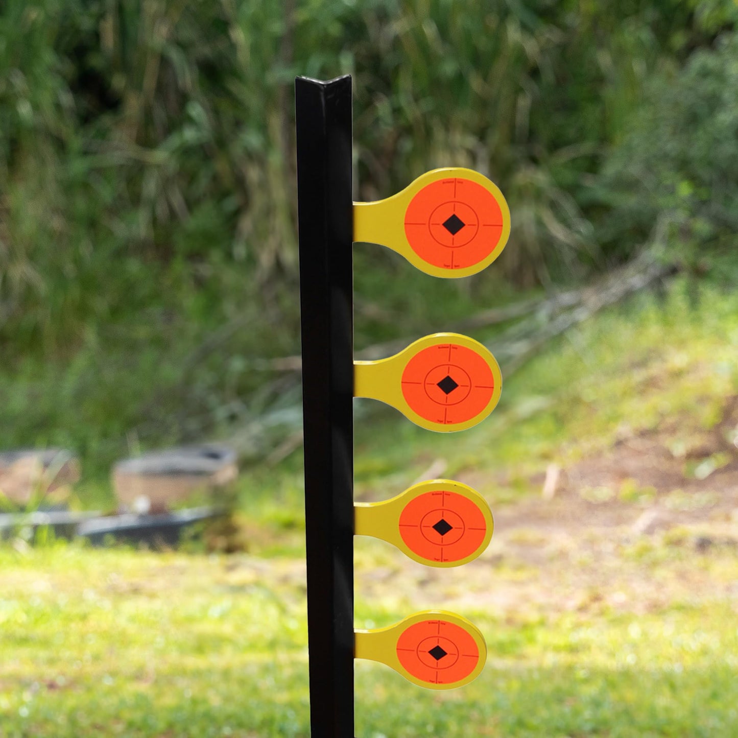 Birchwood Casey World Of Targets .22 Rimfire Dueling Tree Shooting Sports Competition 4 Yellow AR500 Steel Paddles Target
