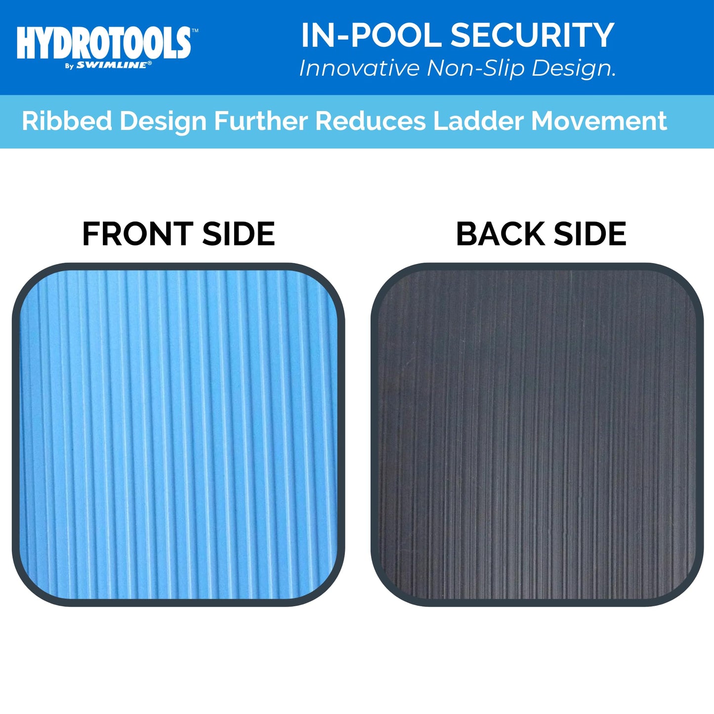 SWIMLINE HYDROTOOLS Protective Pool Ladder Mat for Above Ground Pools – Safety & Stability for Stairs, Steps & Ladders – Premium Durable Material, 30" x 36"