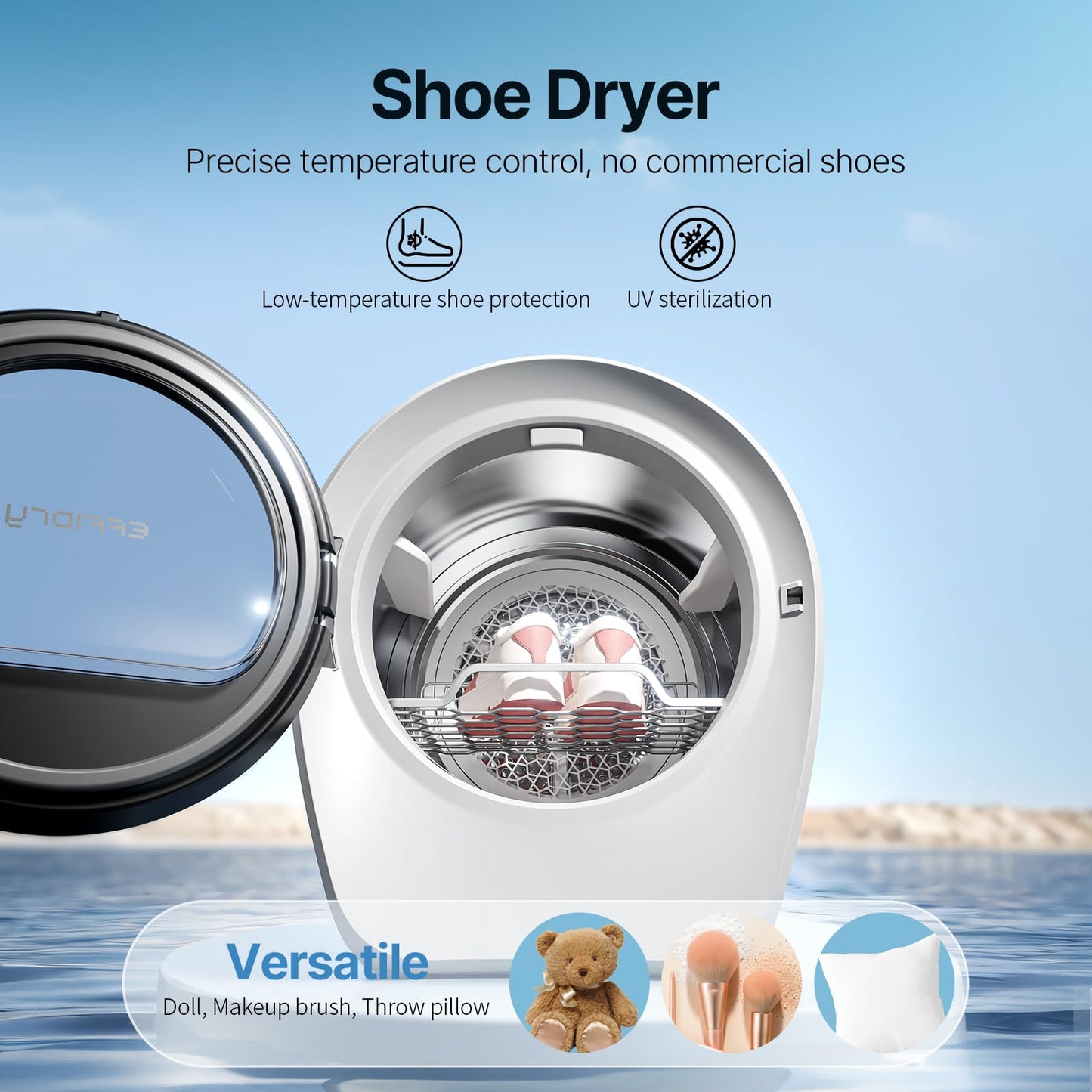 S3 Compact Clothes Dryer 1 cu.ft Capacity 110V 1050W Portable Dryers Machine with Stainless Steel Drum 8 Drying Mode for Small Spaces,Apartments dorm Mini electric secadora portatil de ropa