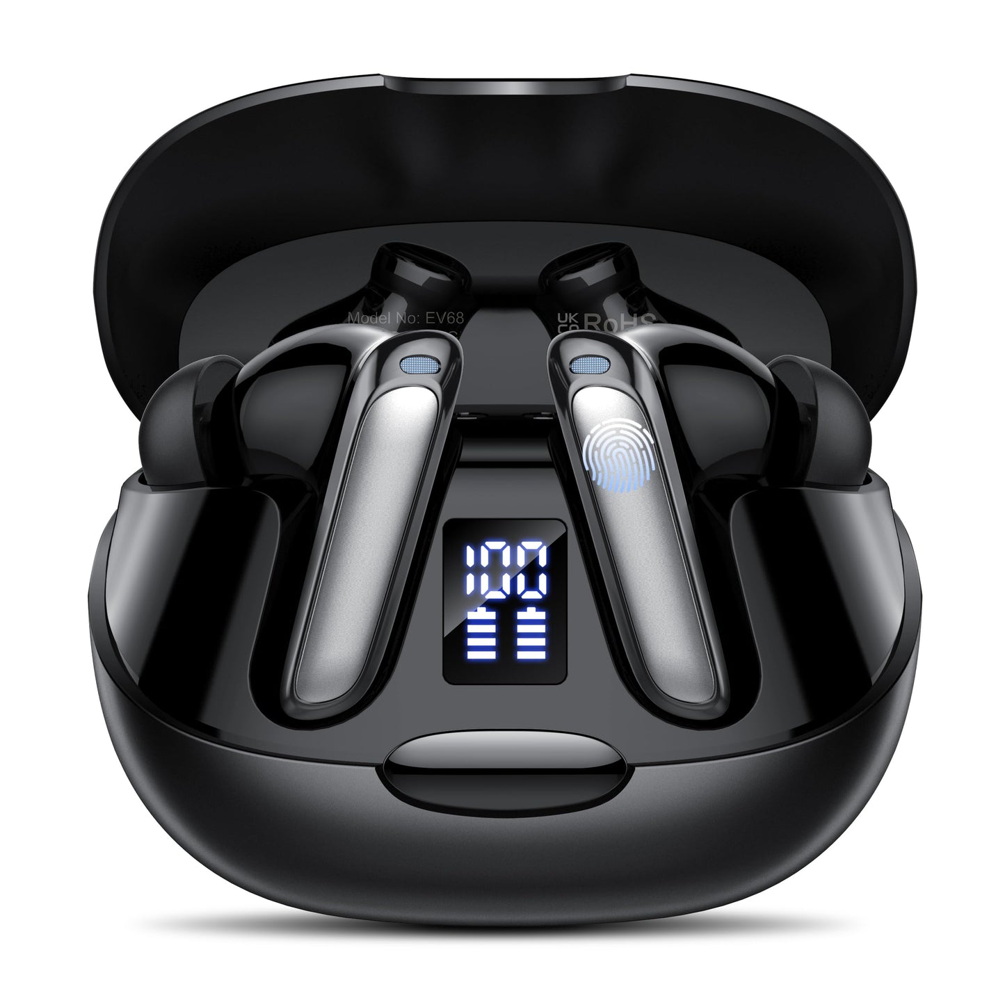 AI Language Translation Earbuds, 3-in-1 Translator Earbuds Real Time with 5 Translation Modes with APP, 164 Language Bluetooth 5.3 Headphones Translating Device for Travel/Business/Leaning, Dark Night