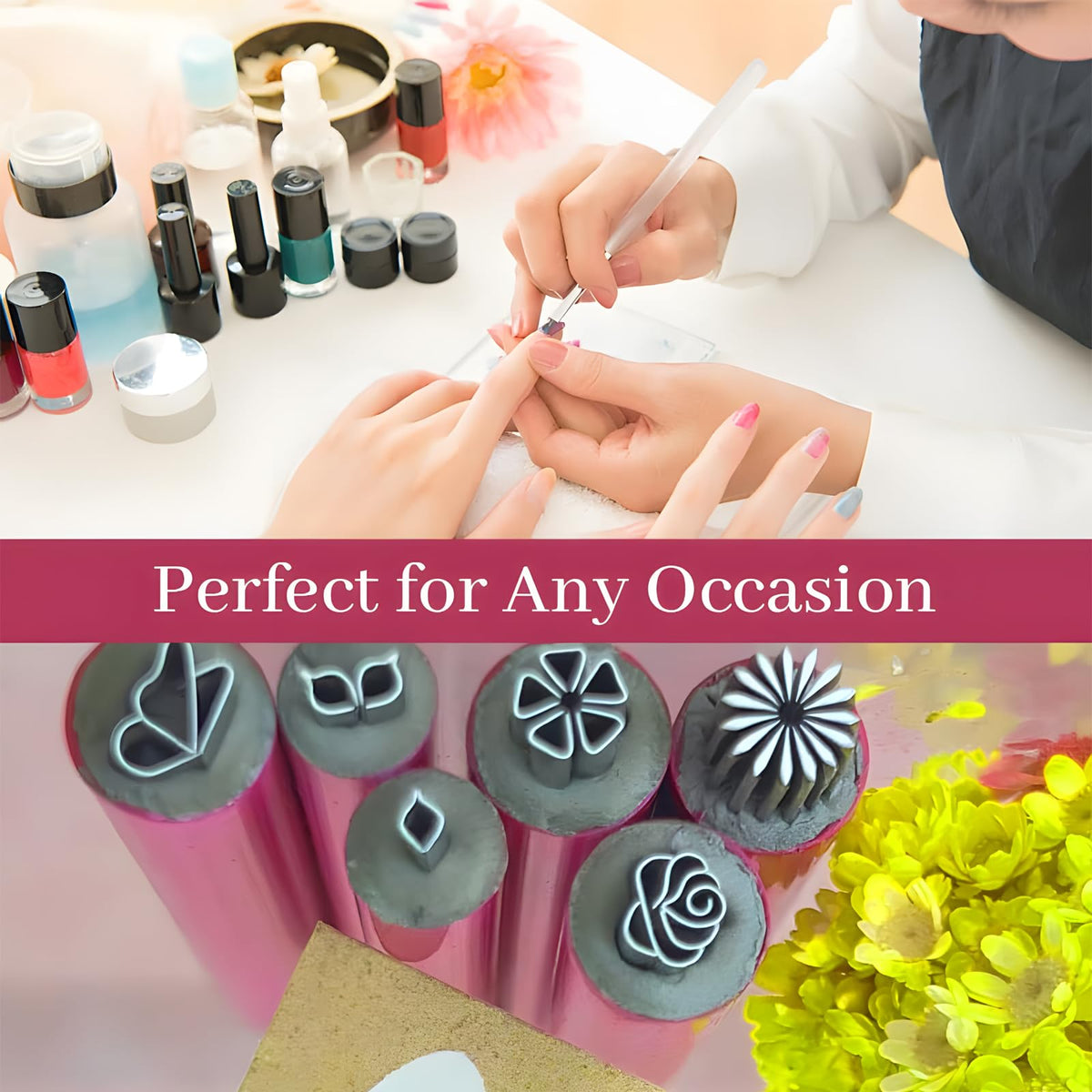 Nail Art Stamp Pen, 6pcs/10pcs/15pcs Nail Art Flower Stamp Pen, Precision Stamp Pen Set, Nail Art Pen with Different Design, Nail Dotting Tool, Nail Foil, Nail Art Design for Women (6 pcs)
