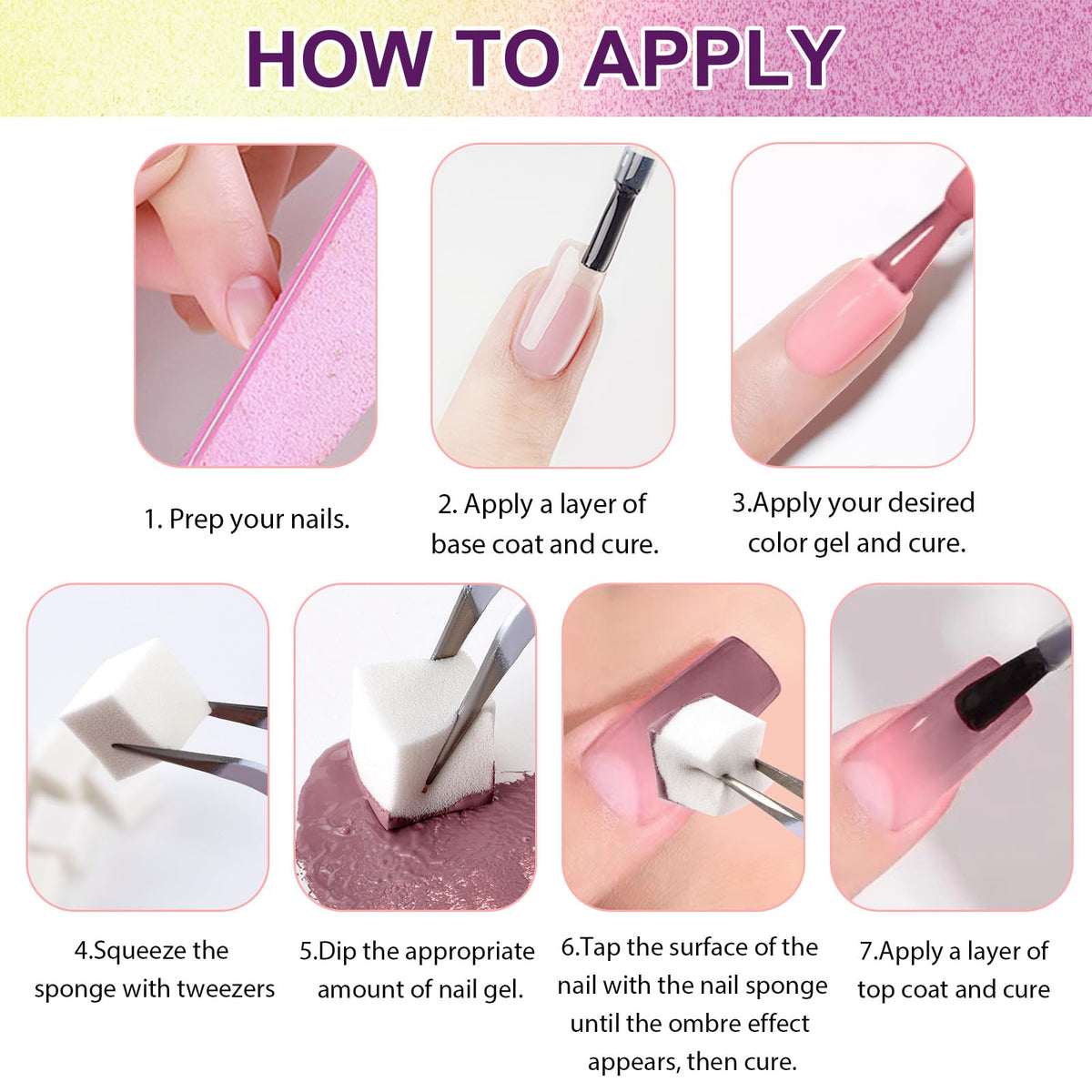 U-Shinein Gradient Painting Gel, 9 Colors Ombre Plaster, 3D Sculpting Gel Three Primary Colors Nail Polish for Pigment Pat Aura Nails French Manicure Palette SculptraHue Master Kit