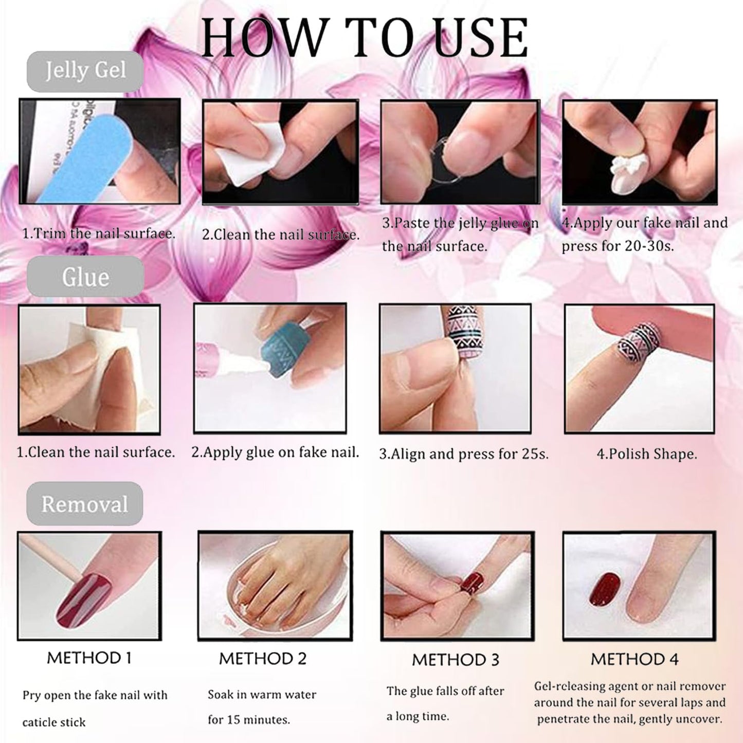 24Pcs Y2k Almond Fake Nail Medium Press on Nails with Blue Love Heart Silver Bow Butterfly Design French Press On Nail Flash Full Cover Artificial Glue on Nails Pearl Rhinestones Nails for Women