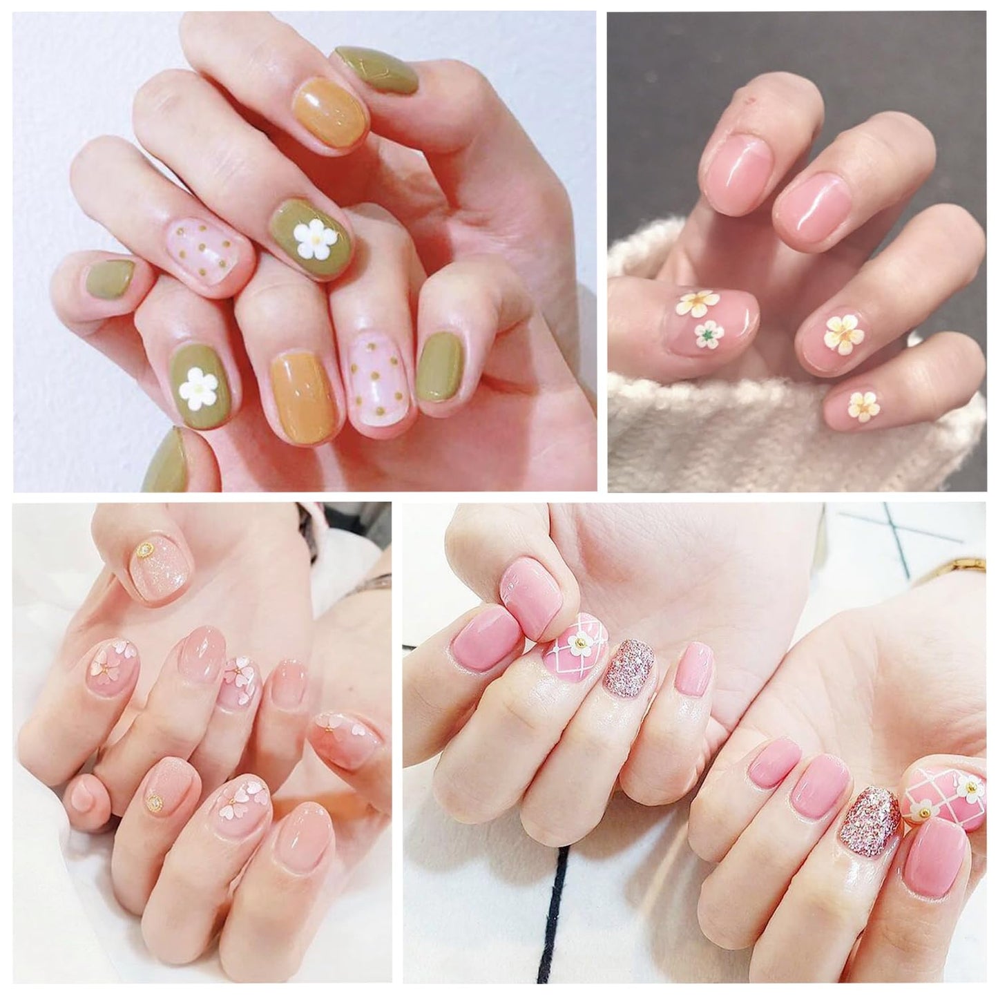 DANNEASY 30 Sheets Nail Polish Stickers Full Nail Wraps Flower Fingernail Sticker Nails for Women Self Adhesive Stick on Nail Polish Strips Gel Nail Strips with File, Cuticle Stick