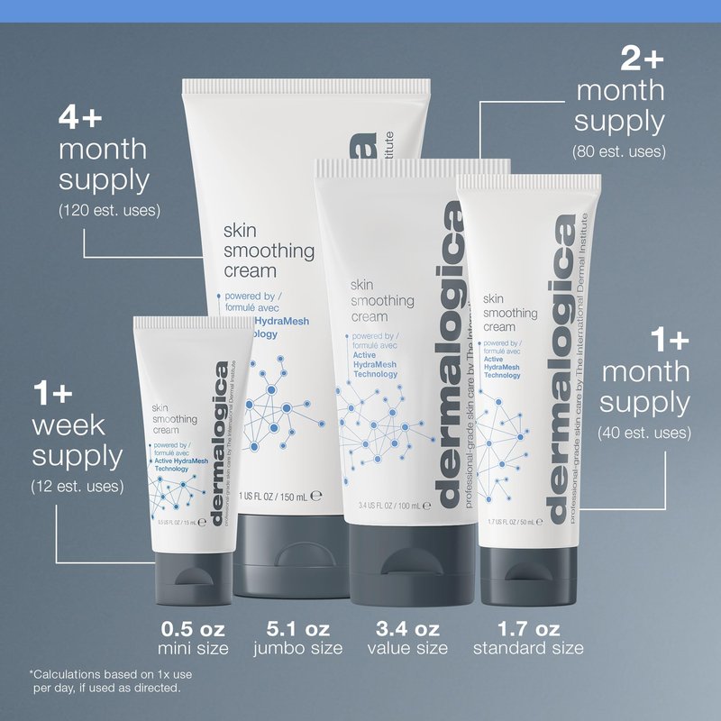 Dermalogica Skin Smoothing Cream - Face Moisturizer with Vitamin C and Vitamin E - Infuses Skin with 48 Hours of Continuous Hydration, 3.4 fl oz