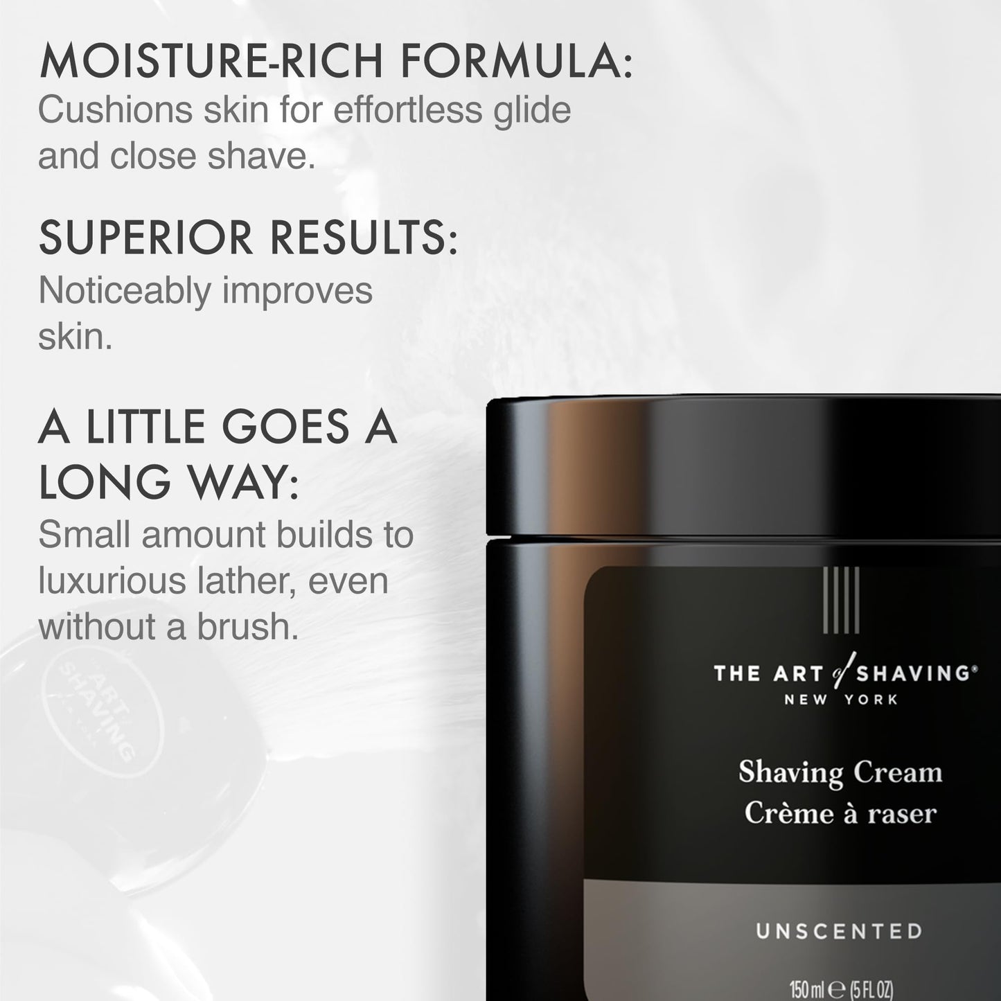 The Art of Shaving Icon Duo Kit – Unscented Shaving Cream (5 oz) and Shaving Brush – Prevents Shaving Burn for the Perfect Shave – Safe for Sensitive Skin