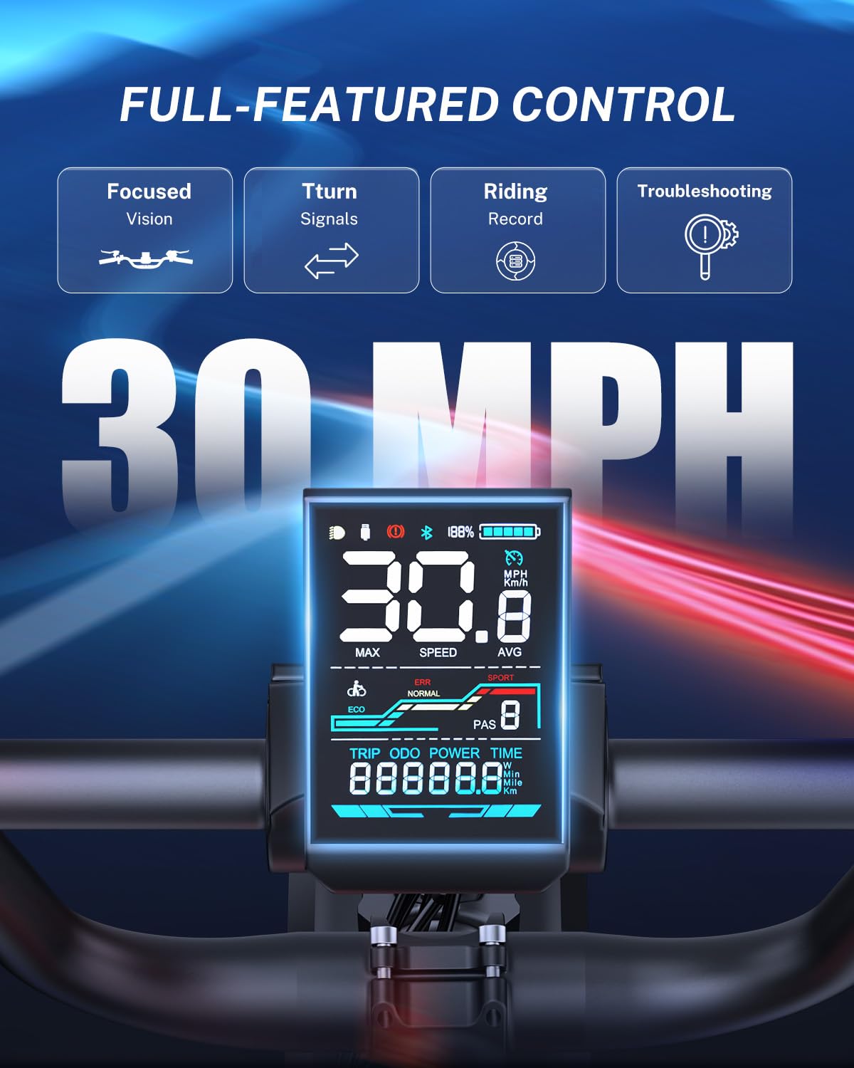 Jasion RetroVolt Electric Bike for Adults, 2000W Peak - 30MPH Electric Dirt Bike, 48V13AH Battery, 70Miles Max Range Electric Motorcycle, 20'' X 4'' Fat Tire All-Terrain E-Bike