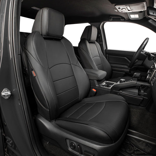 EKR 4runner Seat Covers Full Set 7 Seats 2025 2026,Car Seat Cover for Toyota 4 Runner,Custom Car Seat Protector Waterproof,Leather Car Seat Cushion,Black Car Seat Cover,Leather(Black)