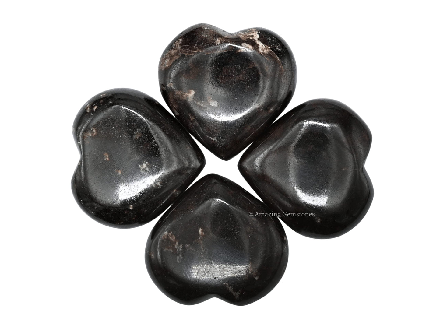 Amazing Gemstone Garnet Crystal Heart Palm Stone - Pocket Massage Worry Stone for Natural Body Chakra Balancing, Reiki Healing and Crystal Grid