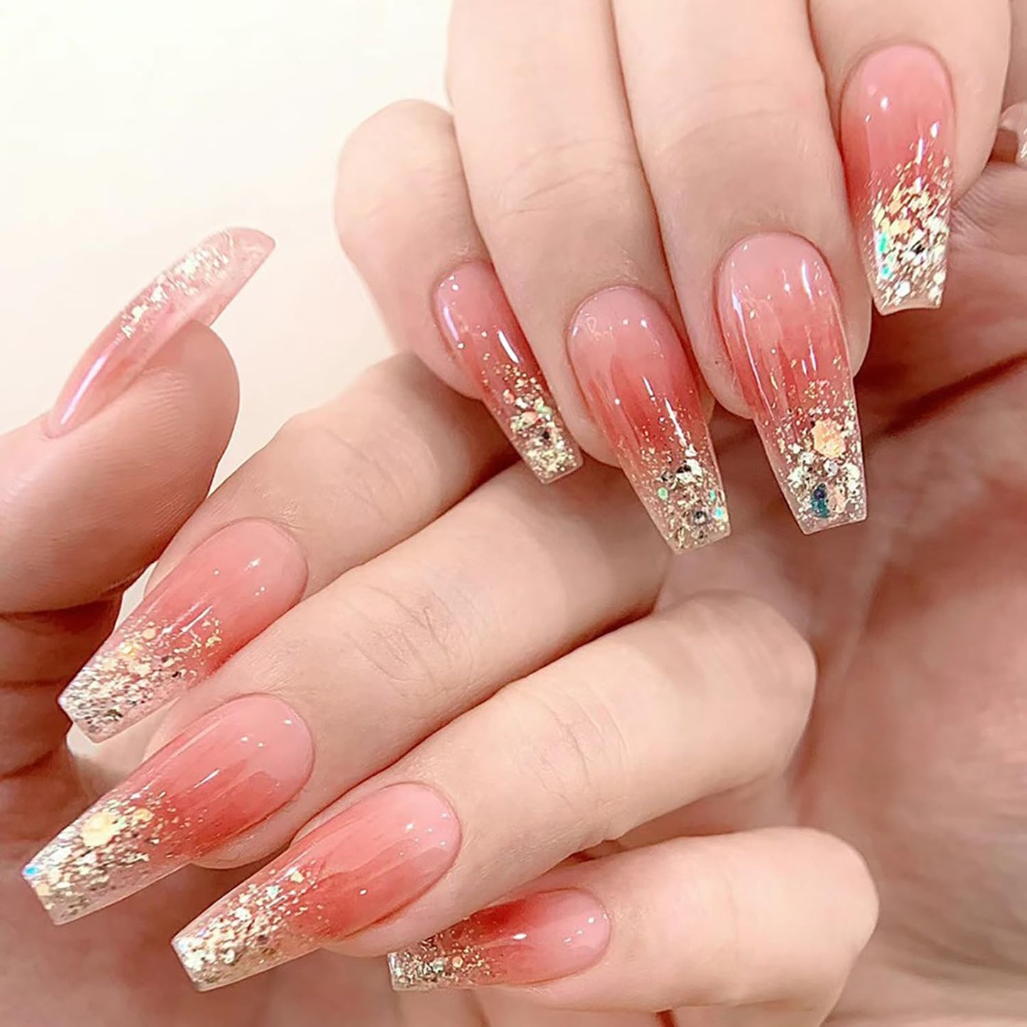 Nail Art Glitter Flakes, Pink Irregular Glitter Nail Sequins Love Heart Star Small Discs Design Nail Supplies for Women Girls Valentine's Day Manicure Charms Decorations DIY Sparkly False Nails Crafts