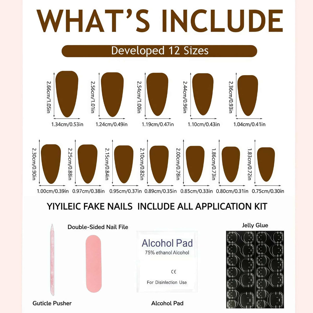 Red Press on Nails Almond Medium Fake Nails Solid Color Designs Glue on Nails Full Cover Red Glossy False Nail Removable Stick on Nail for Women 24 Pcs