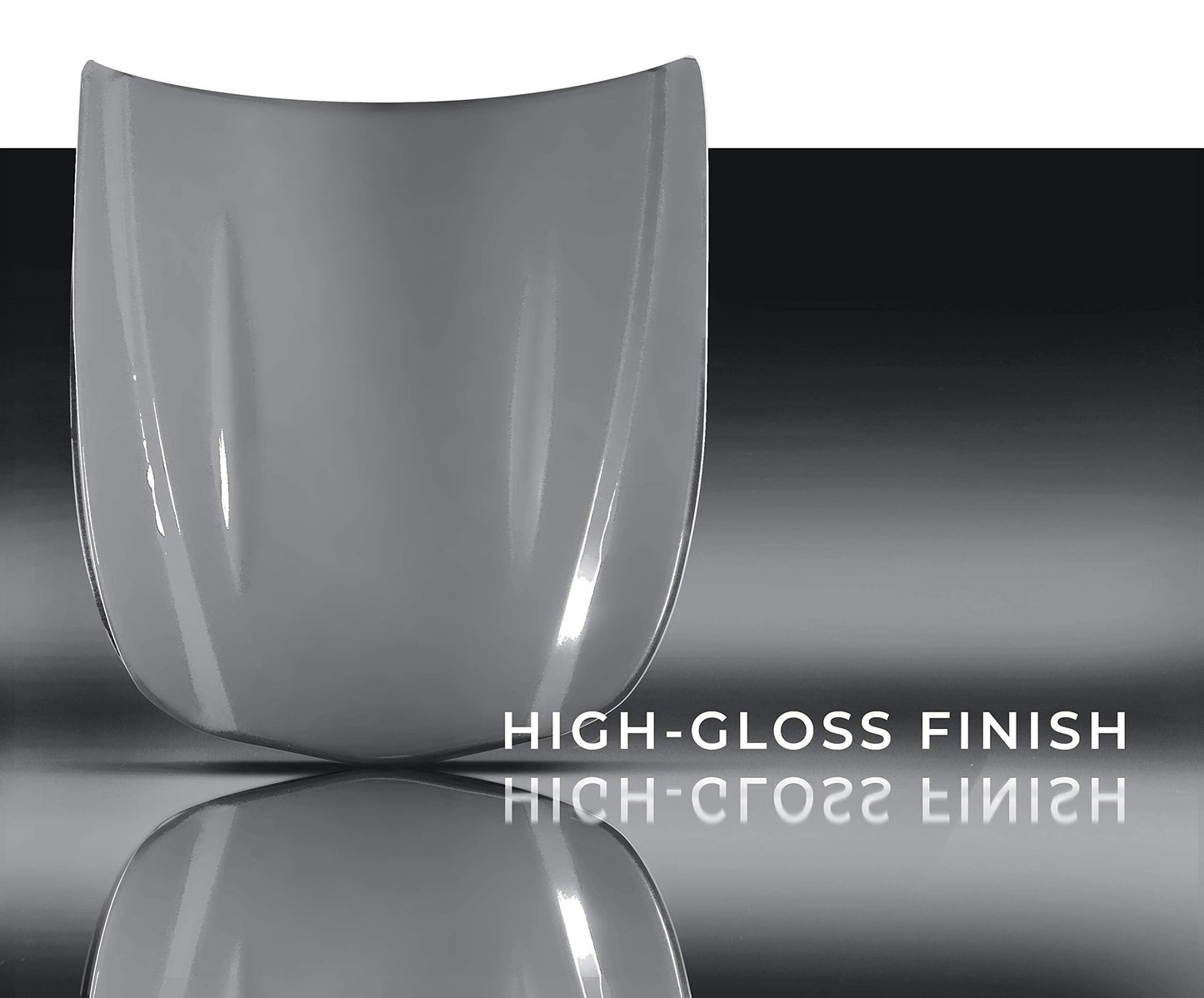 VViViD+ Ultra Gloss Nardo Dark Grey Vinyl Car Wrap Premium Paint Replacement Film Roll with Nano Air Release Technology, Stretchable Protective Cap Liner, Self Adhesive (25ft x 5ft)