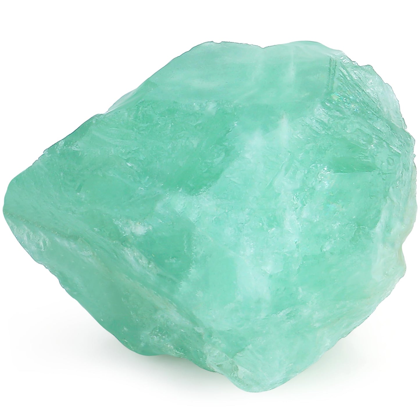 YATOJUZI Green Fluorite 1.8-2.2" Natural Raw Stones and Healing Crystals Large Stone Rough Crystal Rocks for Tumbling Cabbing Polishing Fountain Rocks Decoration 1PCS