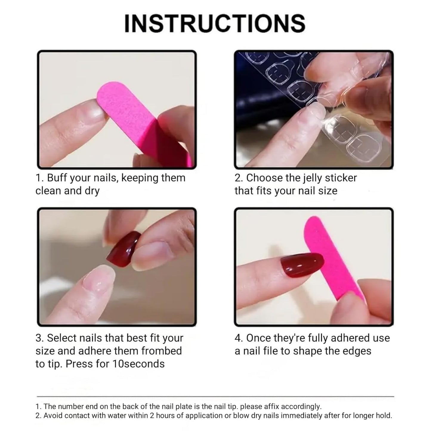 SEENEEY Press On Nails FT035, Nails 022