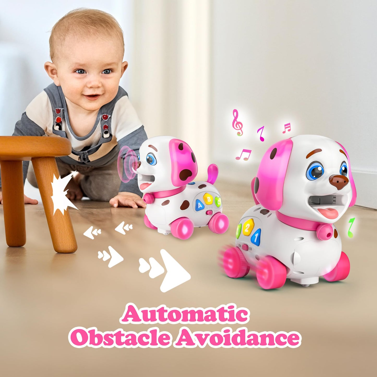 Musical Toys for 1 Year Old Girl Gifts, Bilingual Baby Toys 6-12-18 Months, First 1st Birthday Girl Gifts, Learning Educational Toddlers Puppy for 1 Year Old Boy Present
