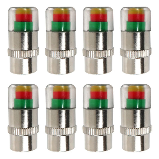 JRSHOME 8X New Update Tire Pressure Monitor Valve Stem Cap Sensor Indicator 30PSI 2.0 Bar Air Warning Alert Valve Pressure Diagnostic Tools Kit