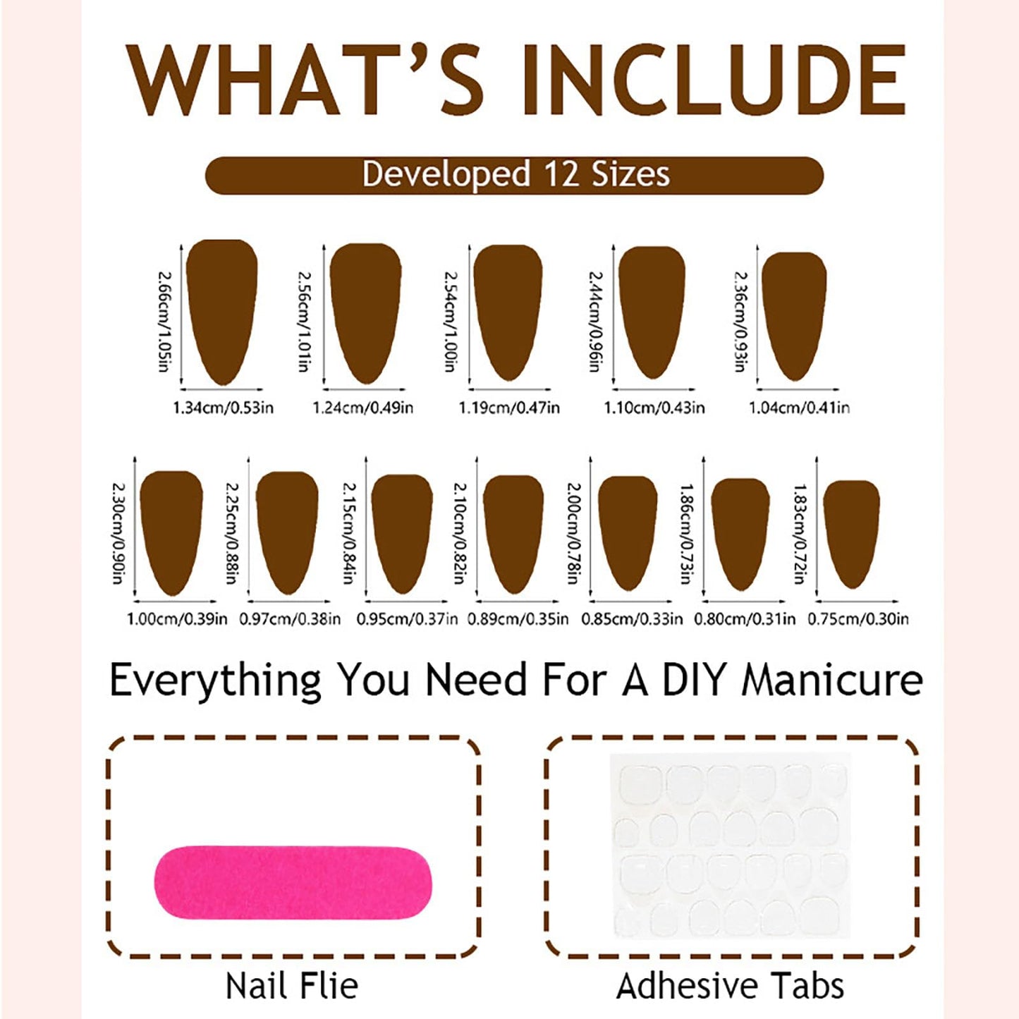 RUOKEXIN Almond Press on Nails Medium Fake Nails French Tip False Nails with Gold 3D Designs Pink Nail Press ons Sparkly Artificial Nails for Women 24Pcs