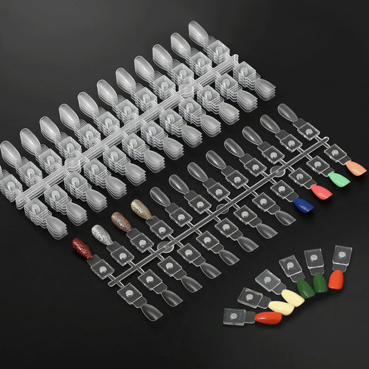 C12rtive 120PCS Magnetic Nail Color Display Tips,Premium Acrylic False Nail Tips for Gel & Regular Polish, Durable, Easy to Color,Perfect for Nail Practice & Professional Use