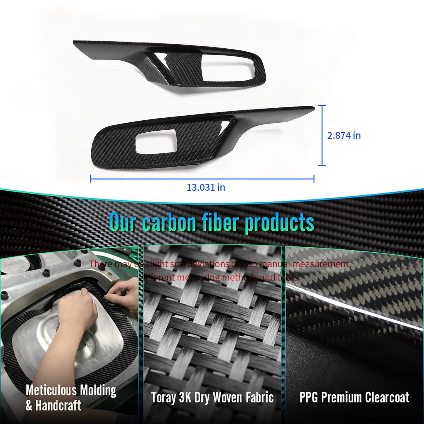 Yipmotiv Car Window Lift Switch Panel Cover Trims for Corvette C8 2020 2021 2022 2023 2024, Genuine Carbon Fiber Interior Window Button Frame- C8 Coupe ONLY